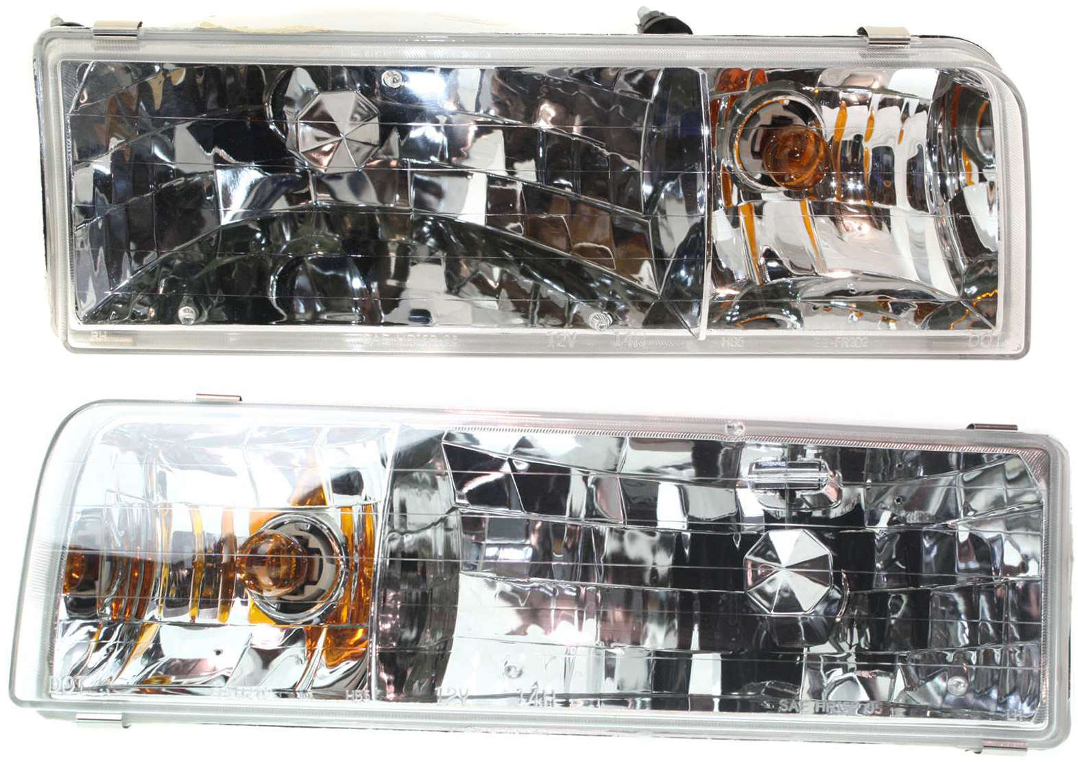 AM TOWN CAR 95-97 HEAD LAMP RH AND LH Assembly Halogen SKU SET 8080 Partslink FO2502141 FO2503141 OEM F5VY13008B F5VY13008A