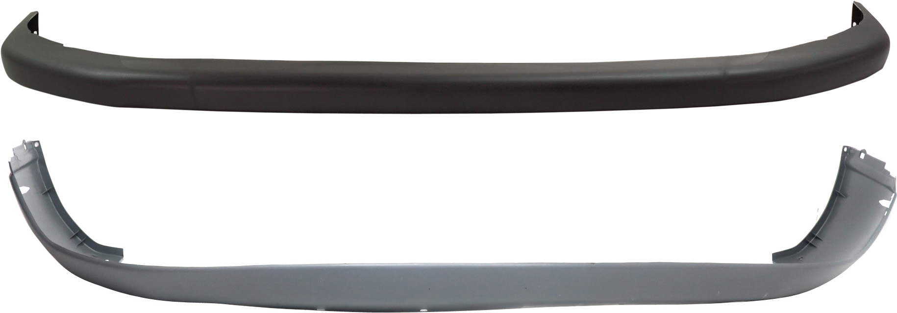 AM DODGE FULL SIZE P U 97-02 FRONT BUMPER COVER Upper and Lower w o Sport Pkg Old Body Style SKU SET 9363-1-2 Partslink CH1000160 CH1000232 OEM 55076610AB 55076614AC