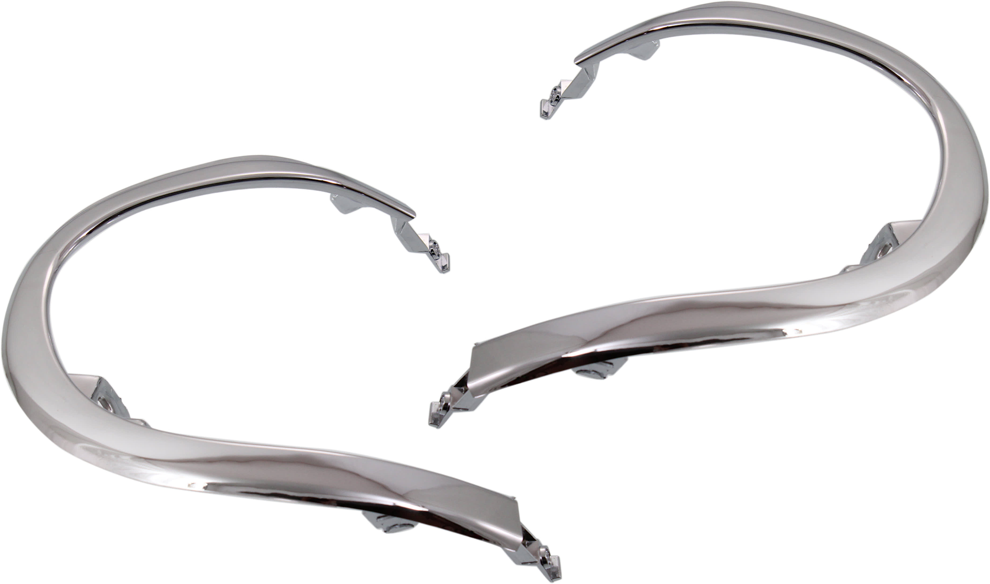 AM EXPLORER 95-97 GRILLE EXTENSION RH AND LH Set of 2 Park Lamp Trim Chrome SKU SET 9464-2 Partslink FO1212107 FO1213107 OEM F5TZ13064C F5TZ13064D