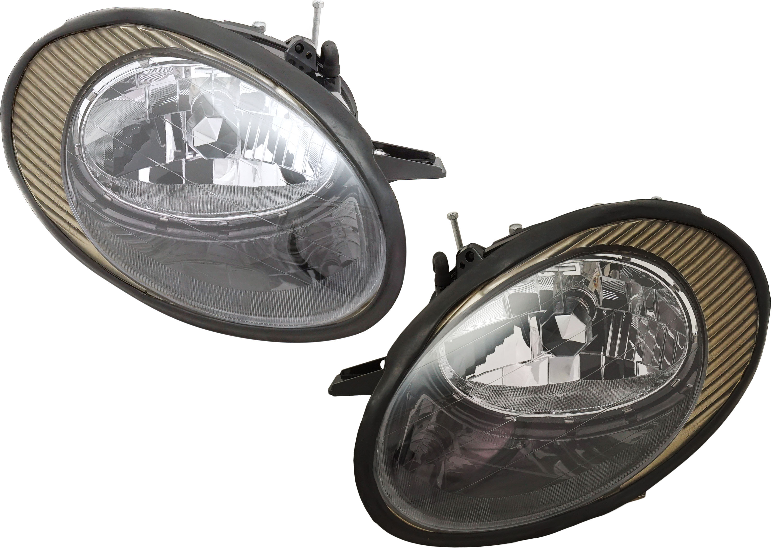 AM TAURUS 98-99 HEAD LAMP RH AND LH Assembly Halogen From 6-10-98 SKU SET 9695 Partslink FO2502157 FO2503157 OEM XF1Z13008BA XF1Z13008AA