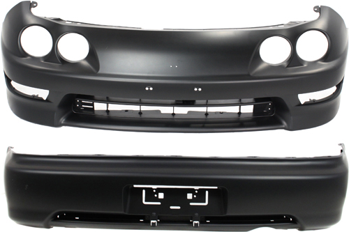 AM INTEGRA 98-01 FRONT AND REAR BUMPER COVER Primed GS GS R LS Models SKU SET A010304P 2 Partslink AC1000130 AC1100132 OEM 04711ST7A91ZZ 04715ST7A91ZZ