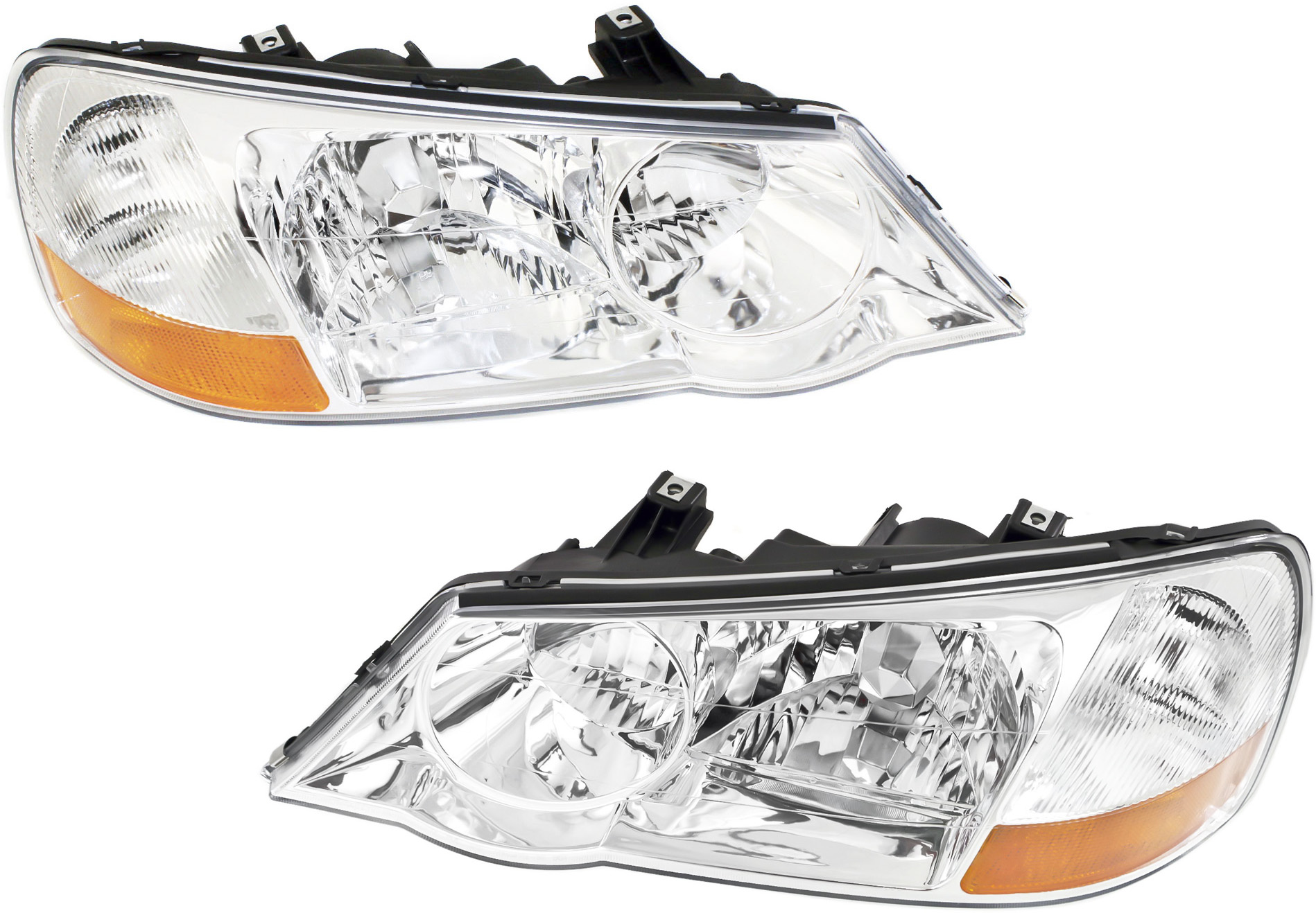 AM TL 02-03 HEAD LAMP RH AND LH Lens and Housing HID Xenon w o HID Kit SKU SET A100109 Partslink AC2518102 AC2519102 OEM 33101S0KA12-33151S0KA12