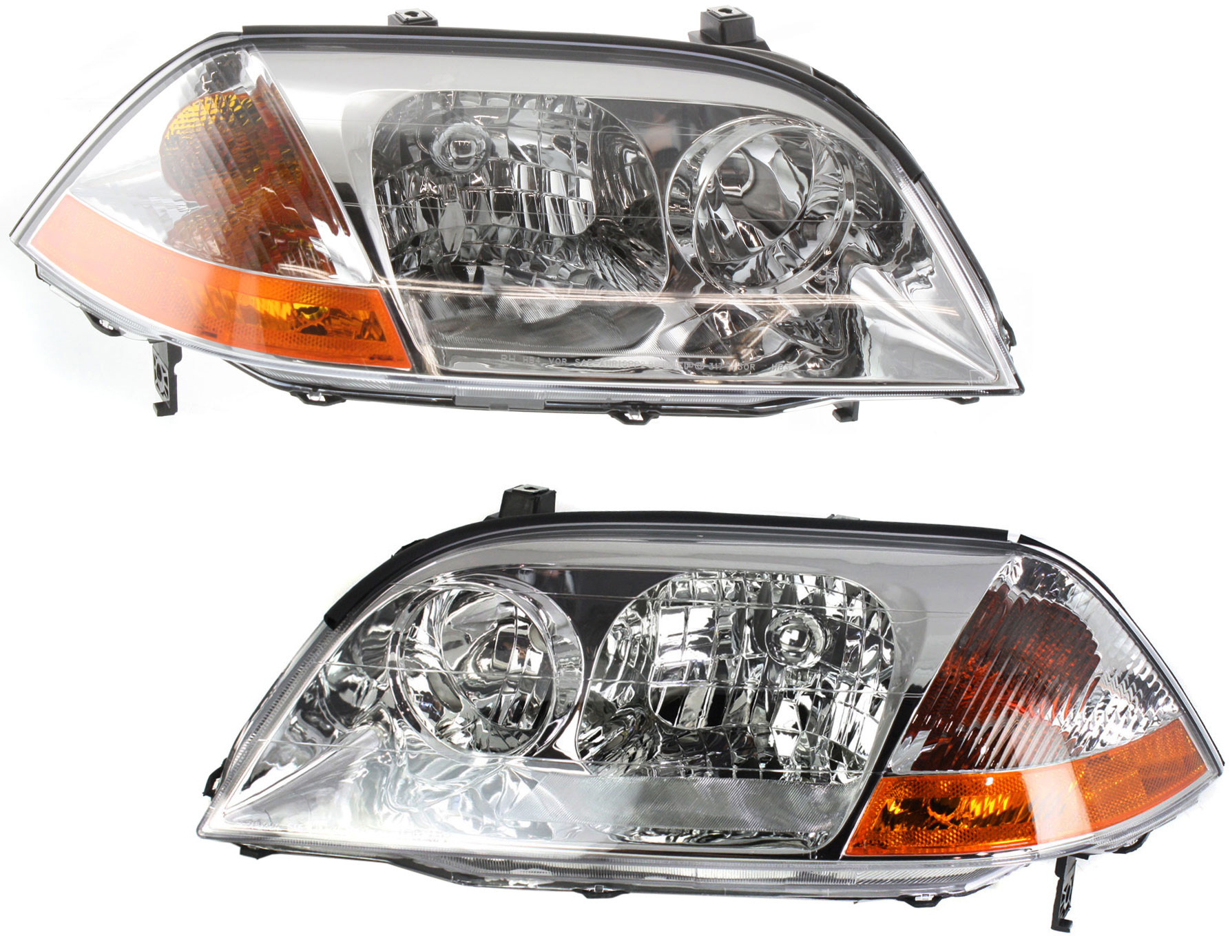 AM MDX 01-03 HEAD LAMP RH AND LH Lens and Housing Halogen SKU SET A100123 Partslink AC2518103 AC2519103 OEM 33151S3VA01-33101S3VA01