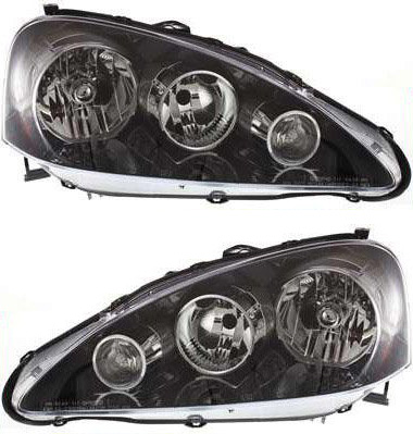 AM RSX 05-06 HEAD LAMP RH AND LH Lens and Housing SKU SET A100129 Partslink AC2518108 AC2519108 OEM 33151S6MA51-33101S6MA51