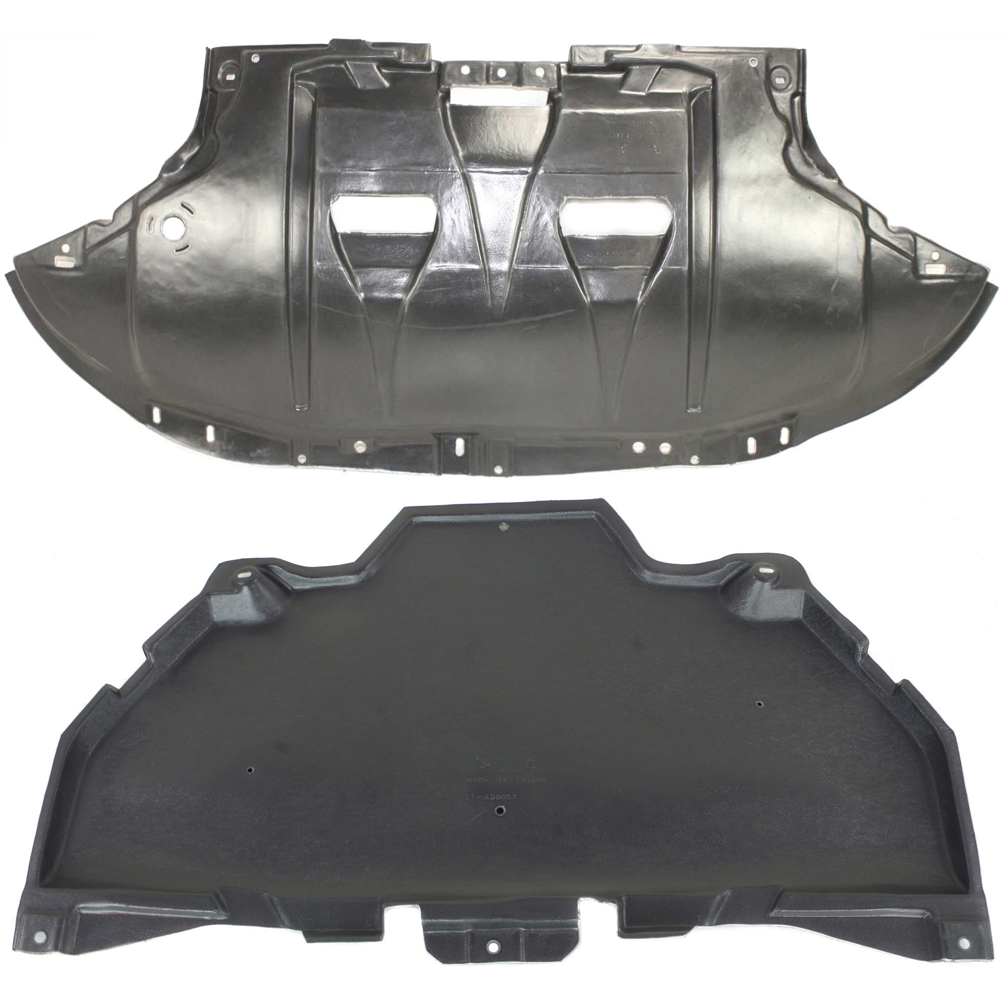 AM A4-03-08 A4 QUATTRO 04-08 ENGINE SPLASH SHIELD Front and Rear Set of 2 SKU SET A310101-2 Partslink AU1228101 AU1228102 OEM 8E0863821AL 8E0863822D