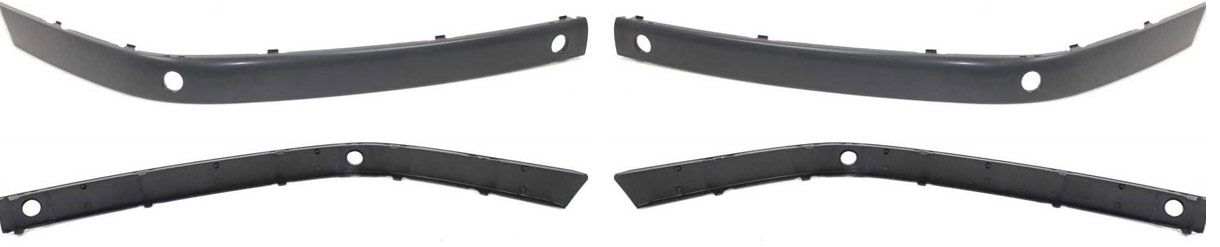 AM 7 SERIES 2-5 FRONT BUMPER MOLDING RH AND LH Outer Primed w Park Distance Control and Sensor Hole SKU SET ARBB016103 Partslink BM1047124 BM1046124 OEM 51117043458-51117043457