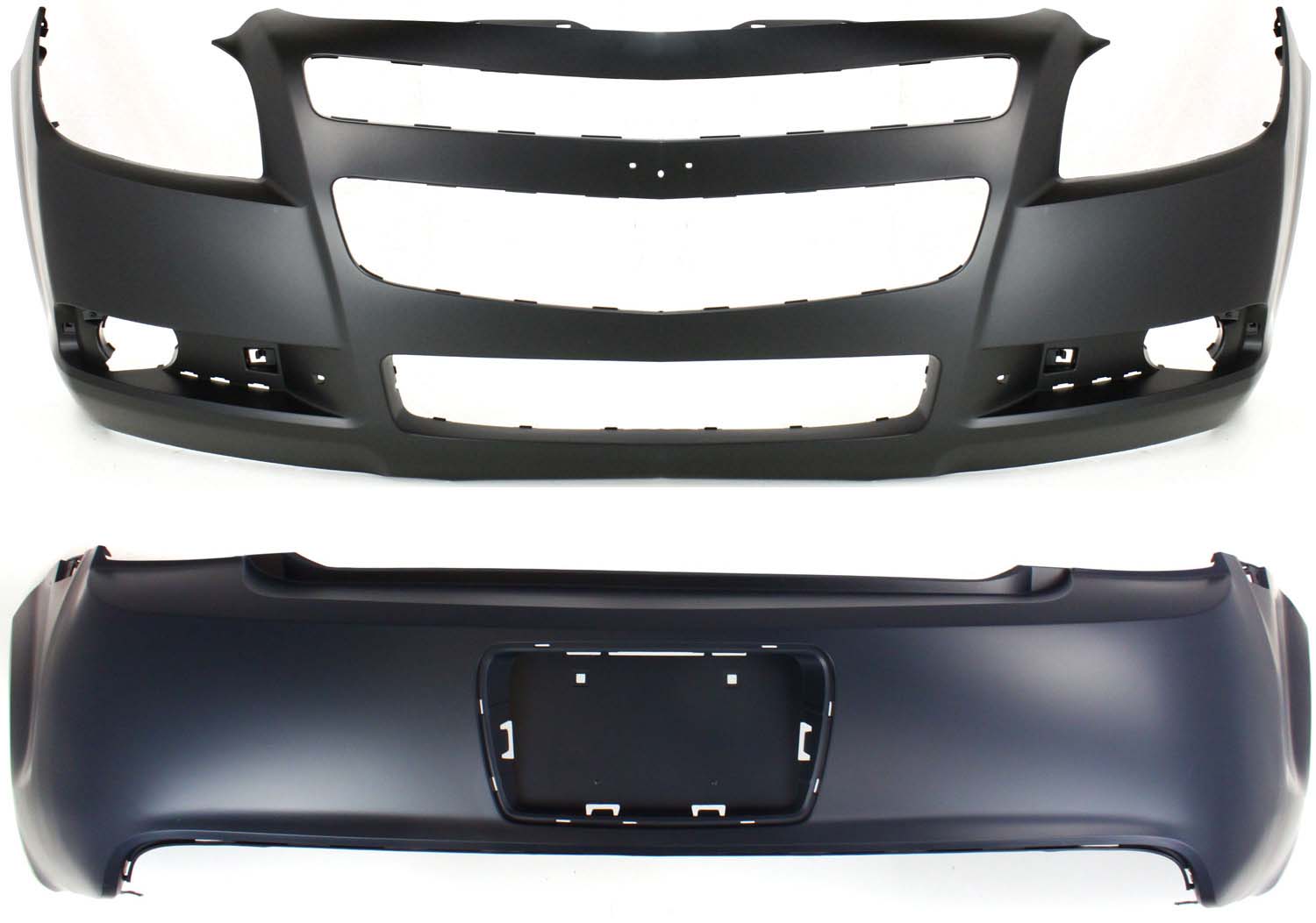 AM MALIBU 08-12 FRONT AND REAR BUMPER COVER Primed SKU SET ARBC010301P 2 Partslink GM1000858 GM1100816 OEM 20832808-25919219