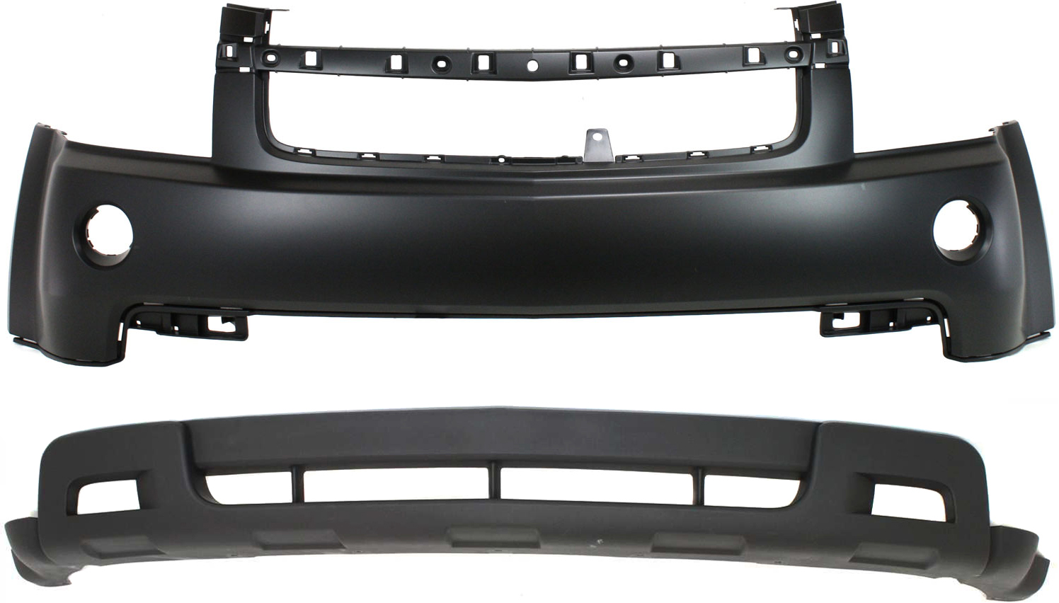 AM EQUINOX 07-09 FRONT BUMPER COVER Upper and Lower Set of 2 w o Sport Model SKU SET ARBC010303P 2 Partslink GM1000840 GM1015104 OEM 15266249-19120950
