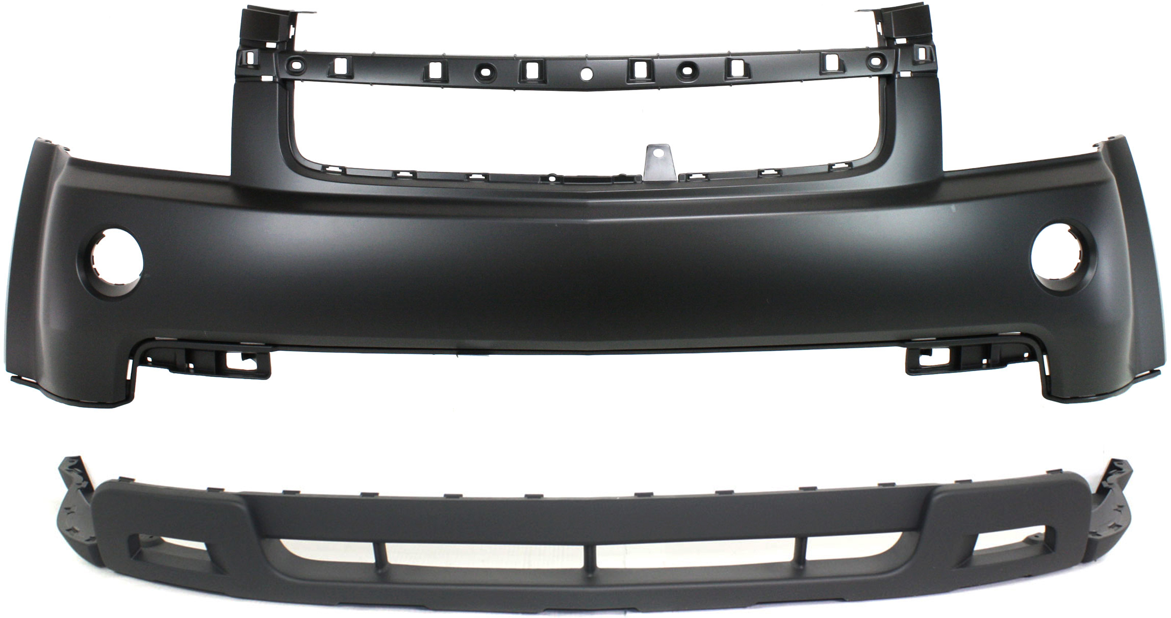 AM EQUINOX 07-09 FRONT BUMPER COVER Upper and Lower Set of 2 w o Sport Model CAPA SKU SET ARBC010303PQ 2 Partslink GM1000840C GM1015104C OEM 15266249-19120950