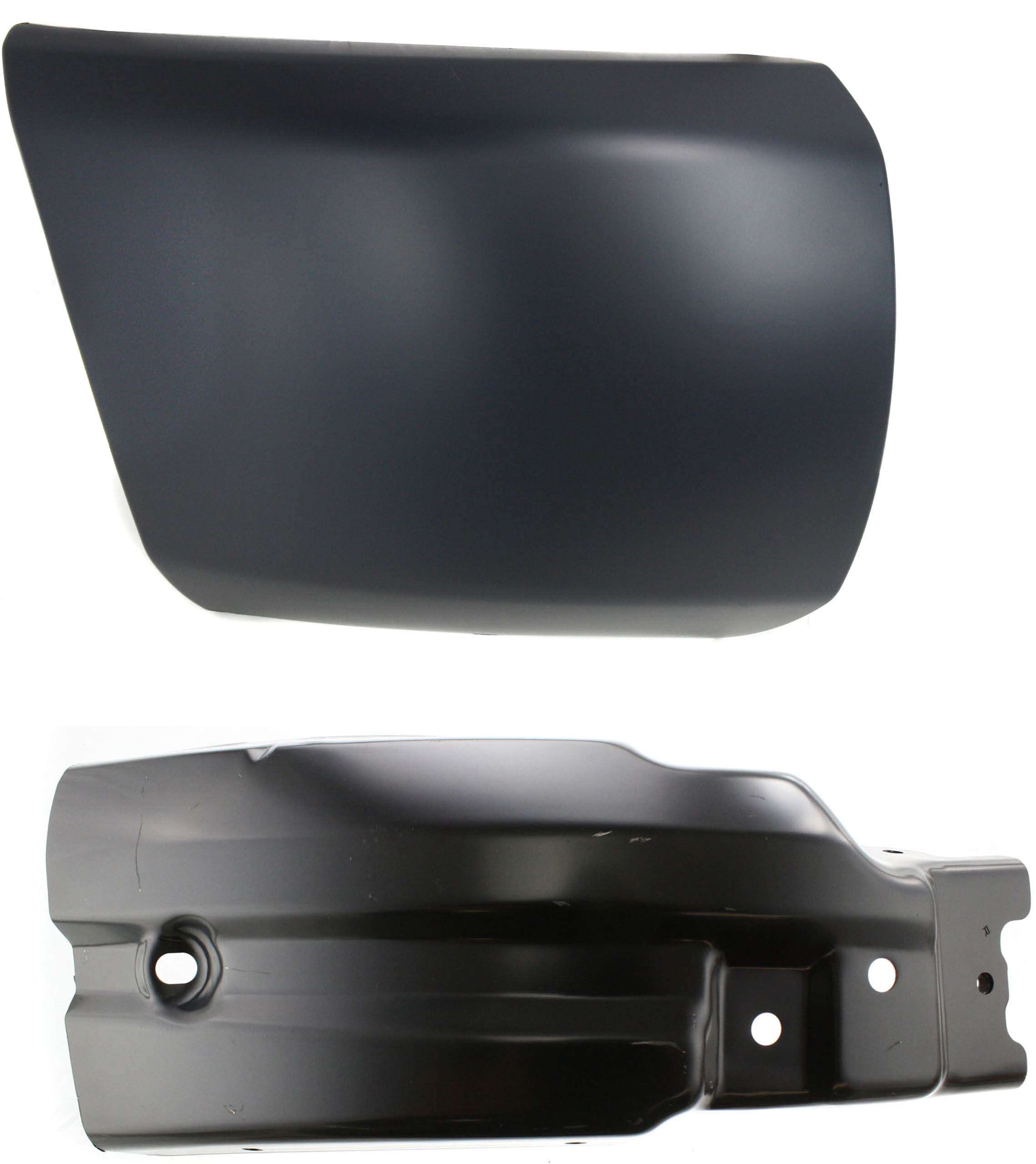 AM SILVERADO 1500-07-13 FRONT BUMPER END RH Face Bar Cap w Extension SKU SET ARBC011101-2 Partslink GM1005148 GM1017103 OEM 15891691-22737639