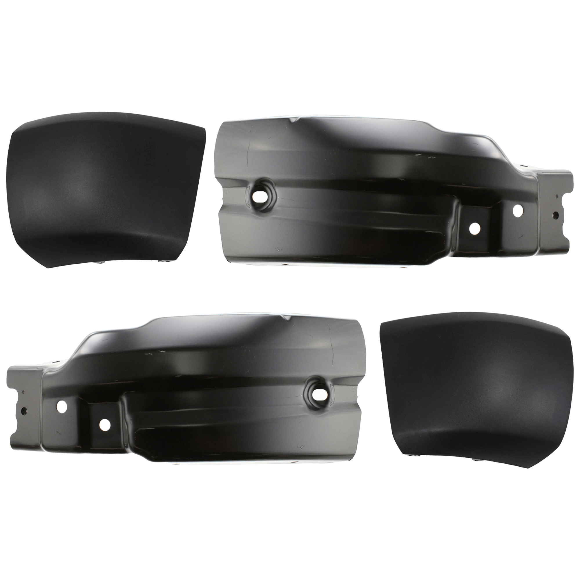 AM SILVERADO 1500-07-13 FRONT BUMPER END RH AND LH Textured w o Fog Light Holes Excludes 2007 Classic Set of 4 SKU SET ARBC011103-4 Partslink GM1004146 GM1004148 GM1005146 GM1005148 OEM 15838397-15838398-22737638-227