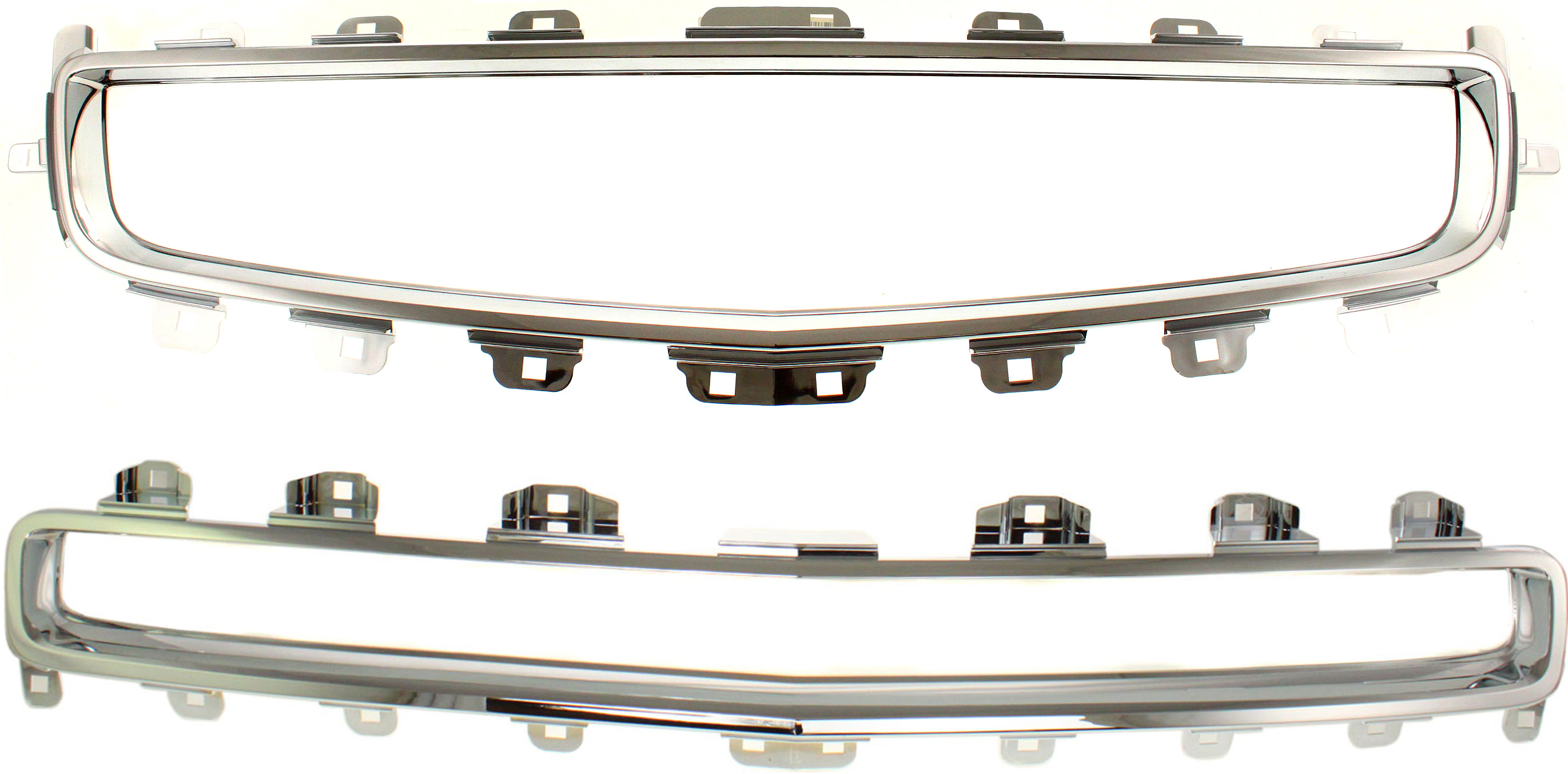 AM MALIBU 08-12 GRILLE MOLDING Upper and Center Chrome SKU SET ARBC070901-2 Partslink GM1210115 GM1210114 OEM 25784043-15823701