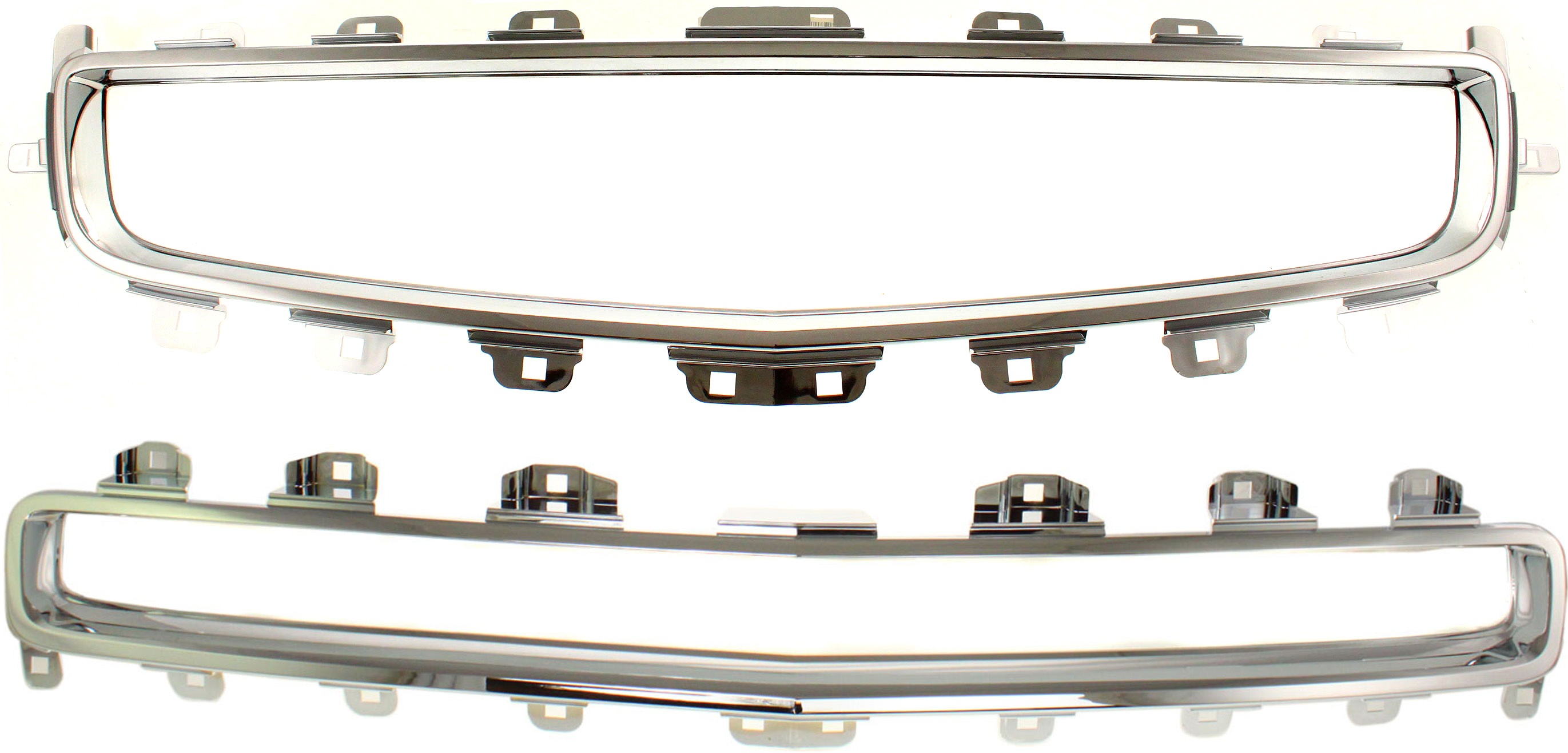 AM MALIBU 08-12 GRILLE MOLDING Upper and Center Grille Chrome CAPA SKU SET ARBC070901Q 2 Partslink GM1210114C GM1210115C OEM 1-582-370-125-784-040