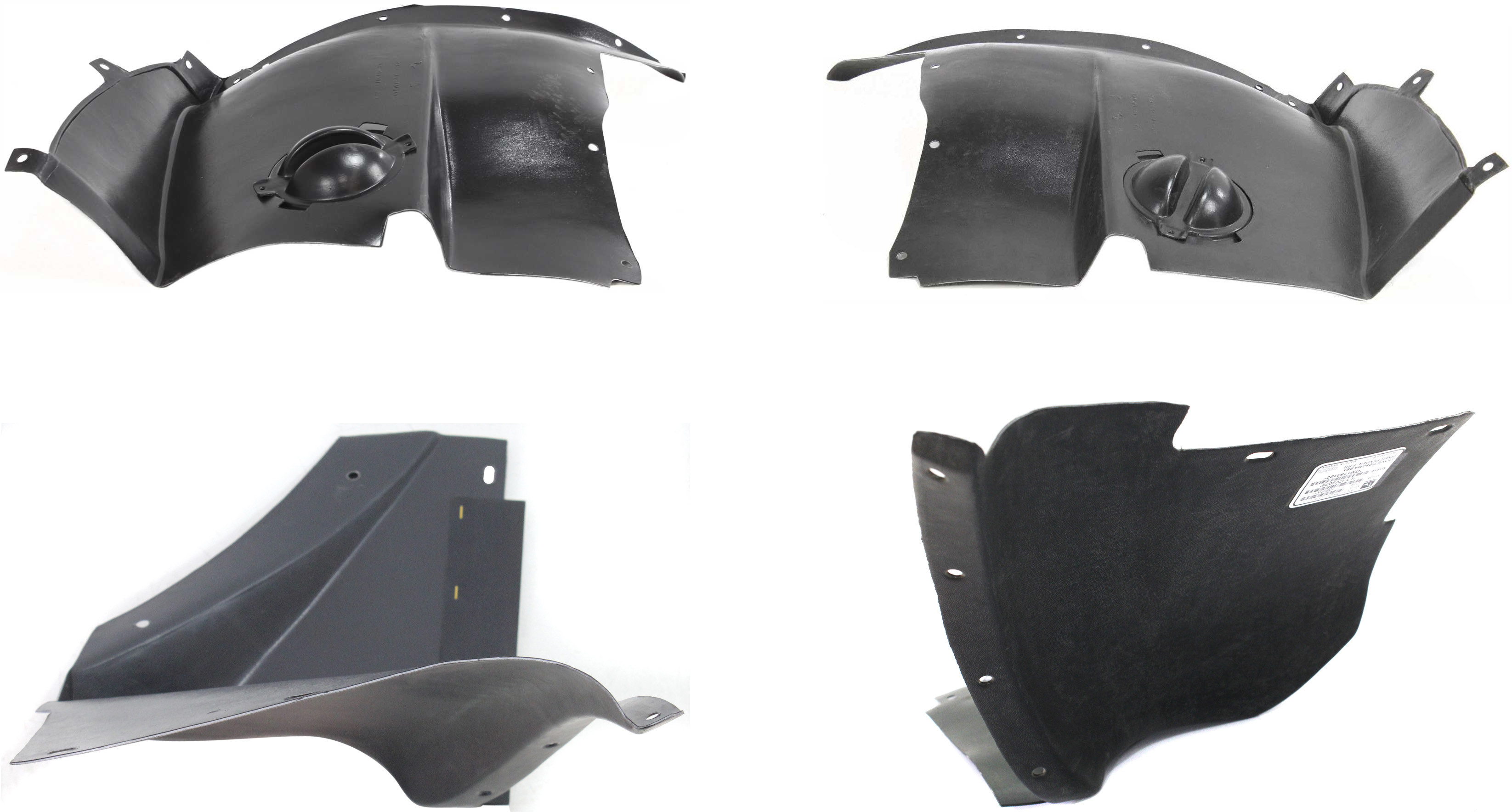 AM CORVETTE 05-13 FRONT FENDER LINER RH AND LH Front and Rear Section Base Model SKU SET ARBC222127-4 Partslink GM1249176 GM1248176 GM1763102 GM1762102 OEM 15233300-15233301-15806318-158