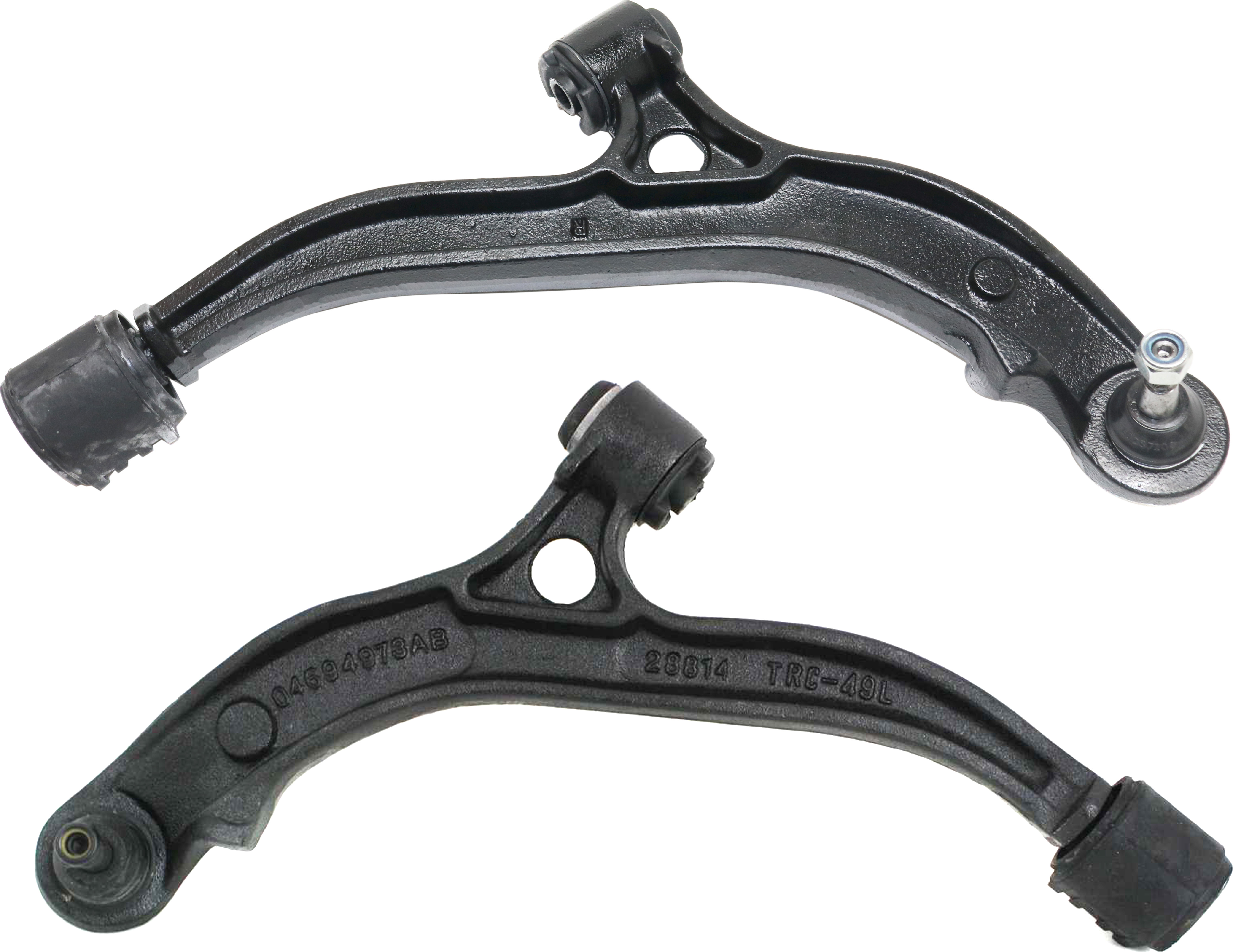 AM TOWN AND COUNTRY 01-07 FRONT CONTROL ARM RH AND LH Lower Standard Duty w Ball Joint and Bushings SKU SET ARBC281501 OEM 4743376AC 4743376AA 4743377AC