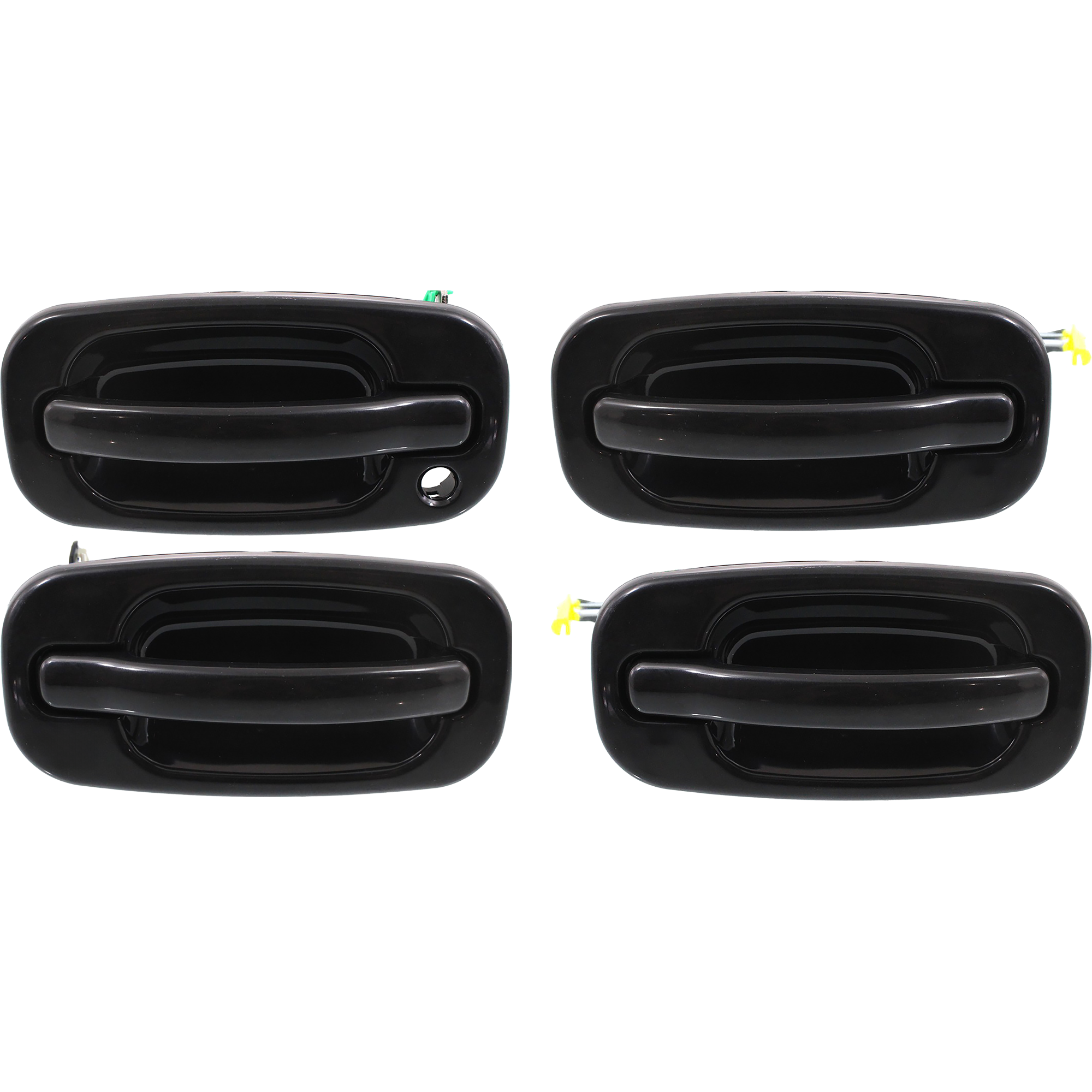 AM SUBURBAN 00-06 SILVERADO 01-07 FRONT AND REAR EXTERIOR DOOR HANDLE RH AND LH Smooth Black Front LH w Key Hole Front RH and Rear RH and LH w o Key Hole SKU SET ARBC462181-4 Partslink GM1311131 GM1310140 GM1521117 GM1520117 OEM 15182417-15150735-19245505-150