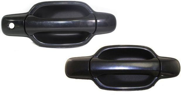 AM CANYON COLORADO 04-12 FRONT EXTERIOR DOOR HANDLE RH AND LH Smooth Black w o Keyhole Plastic SKU SET ARBC462187 Partslink FDH010172 FDH010053 OEM 20829879-20829878
