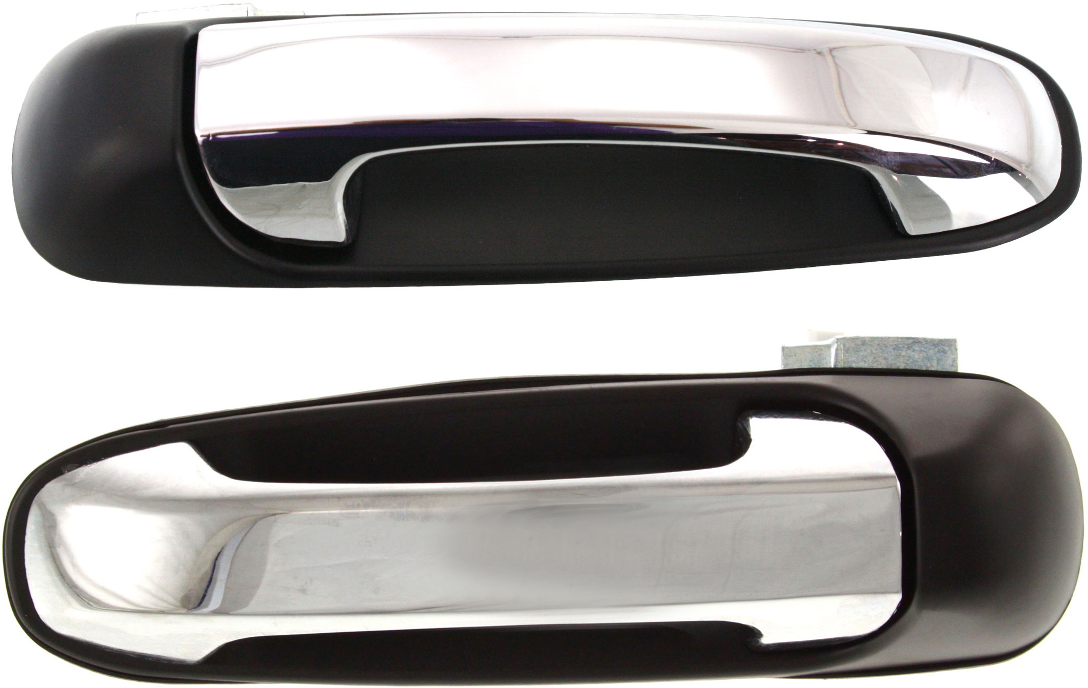 AM ASPEN 07-09 DURANGO 08-09 REAR DOOR HANDLE RH AND LH Outside Smooth Black Housing Chrome Lever Plastic SKU SET ARBC491303 OEM 1EH601XRAA PFM 1EH611XRAA PFM