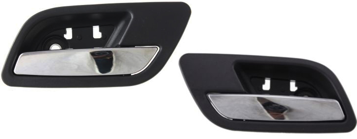 AM SIERRA SIVERADO 07-14 REAR DOOR HANDLE RH and LH Inside Black Bezel Chrome Lever Fits 2007 Non Classic SKU SET ARBC491361 Partslink GM1553109 GM1552109 OEM 22855636-15939084-22855643