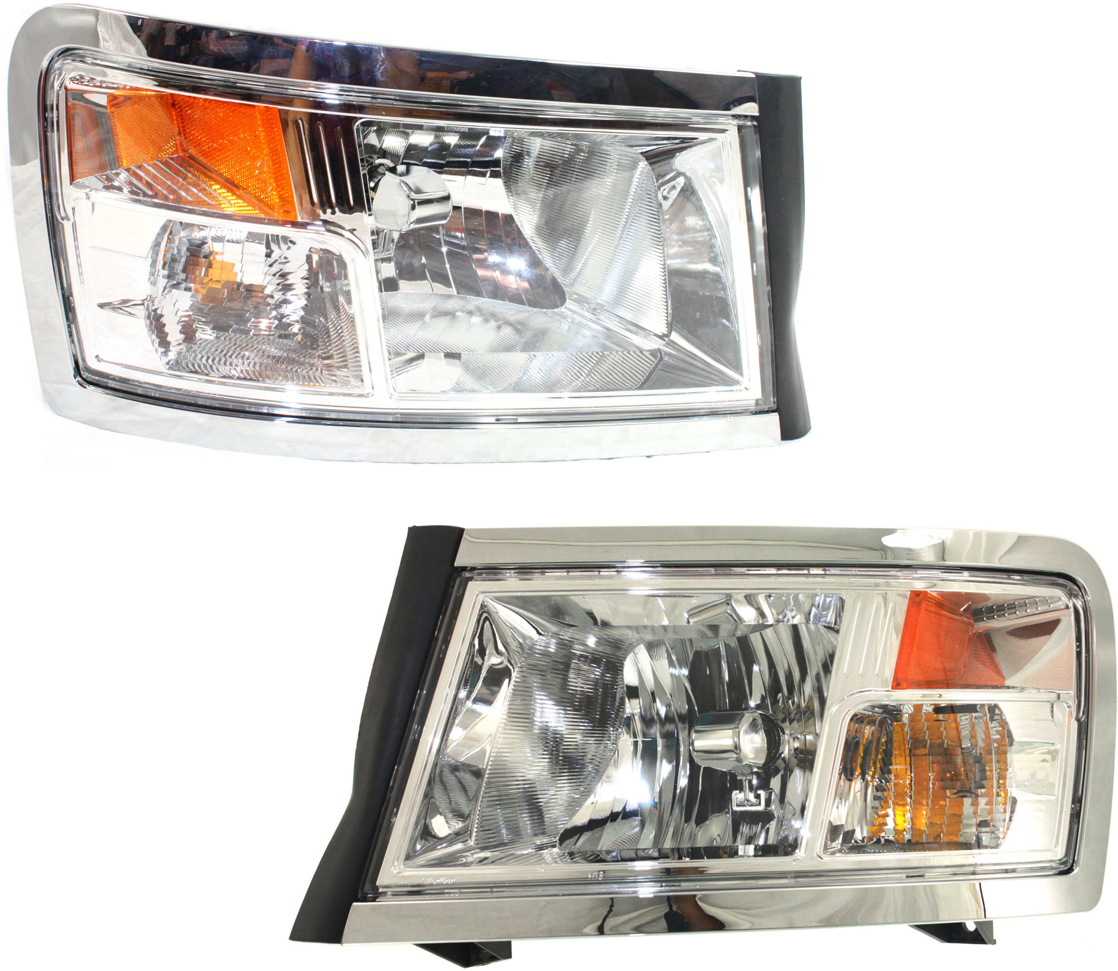 AM DAKOTA 08-11 HEAD LAMP RH AND LH Assembly Halogen Chrome Interior SKU SET ARBD100111 Partslink CH2518128 CH2519128 OEM 55112245AF 55112245AE 55112244