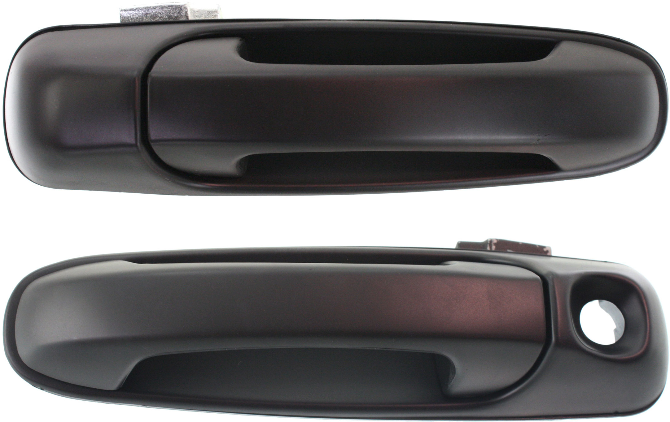 AM DURANGO 04-09 FRONT EXTERIOR DOOR HANDLE RH AND LH Smooth Black w o Keyhole Plastic SKU SET ARBD462127 OEM 55276882AB PFM 55275949AC PFM