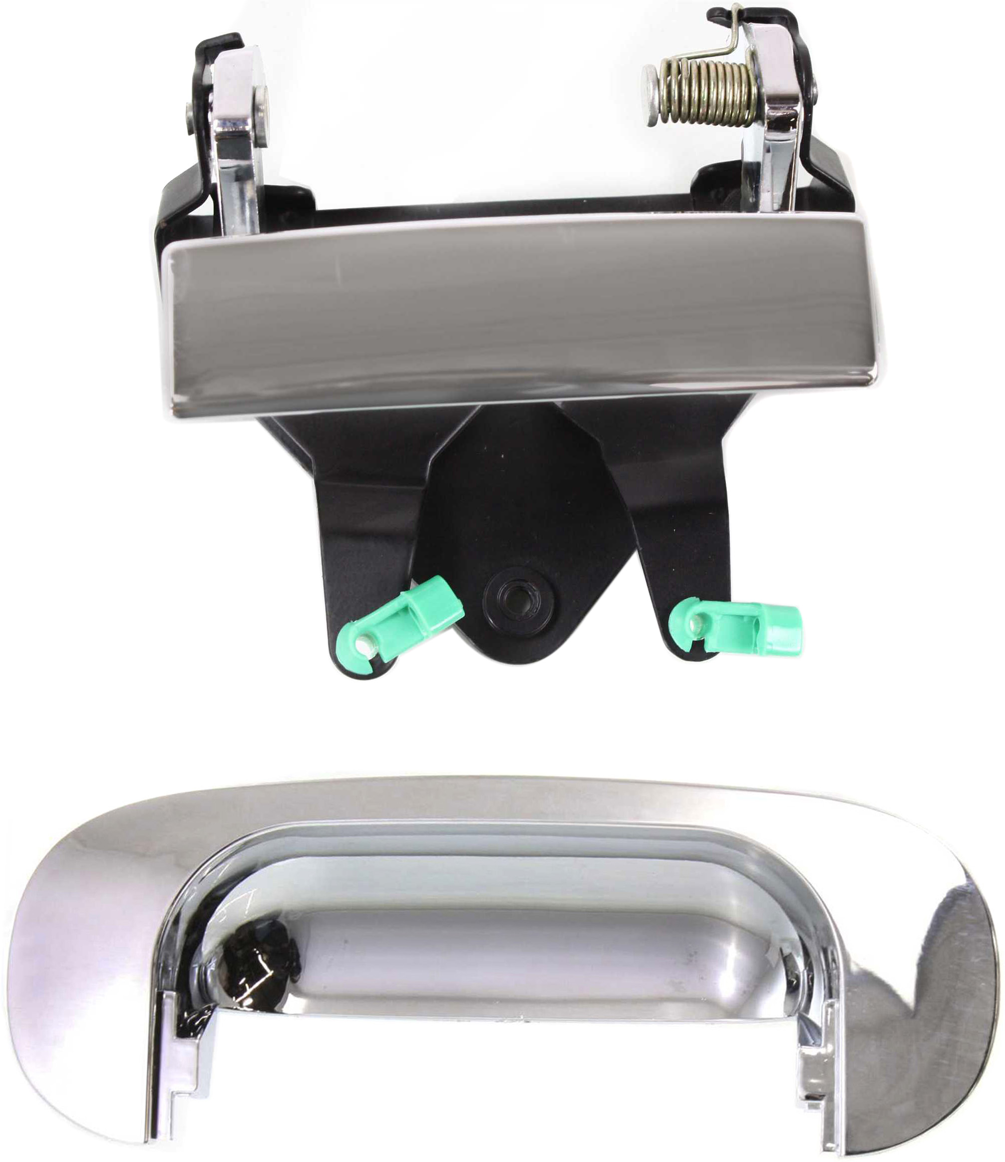 AM RAM 1500-94-01-2500-3500-94-02 TAILGATE HANDLE LEVER AND BEZEL All Chrome w o Keyhole Plastic Old Body Style SKU SET ARBD580710C 2