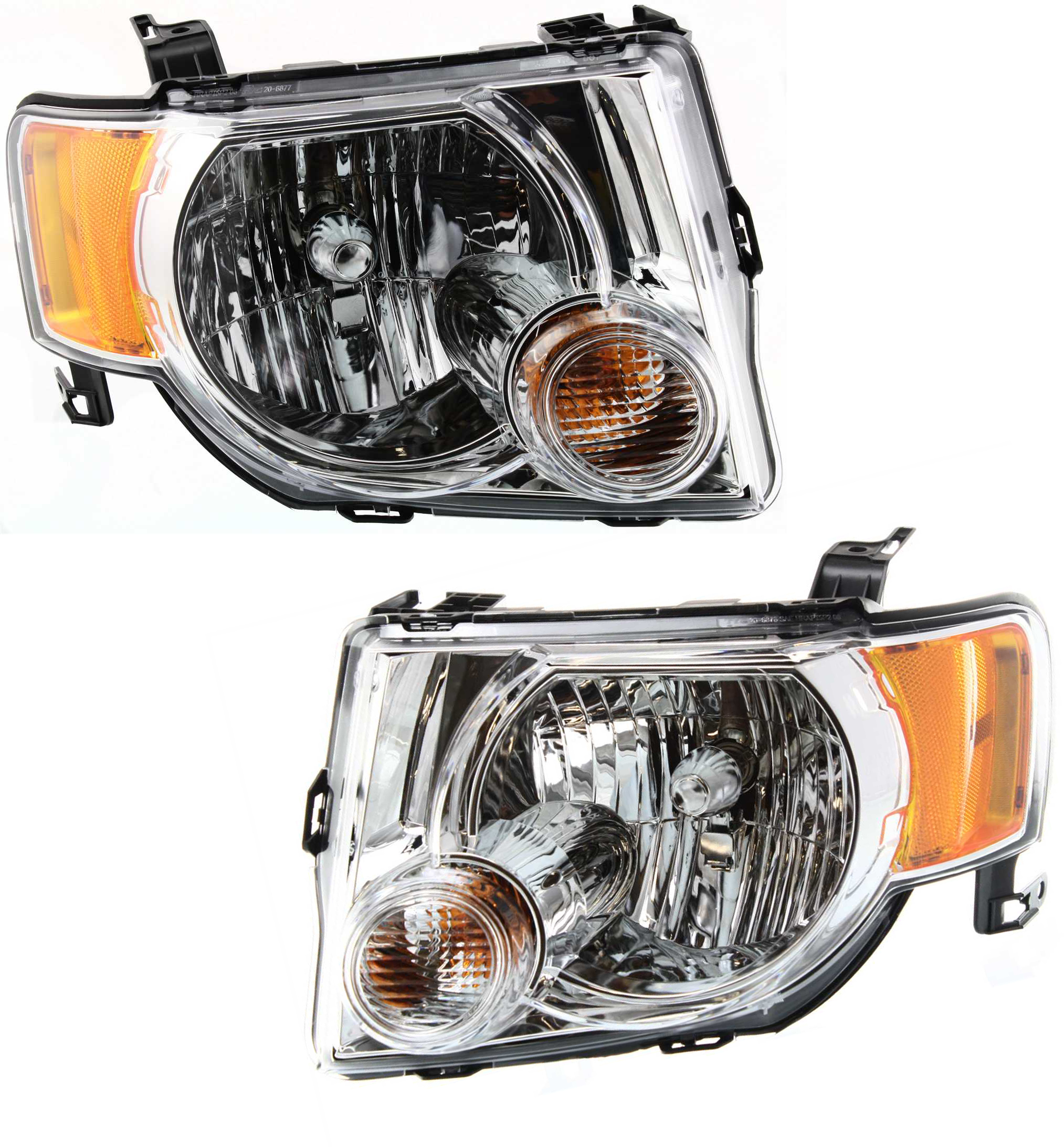 AM ESCAPE 08-12 HEAD LAMP RH AND LH Assembly Halogen CAPA SKU SET ARBF100105Q Partslink FO2502229C FO2503229C OEM 8L8Z13008B 8L8Z13008A