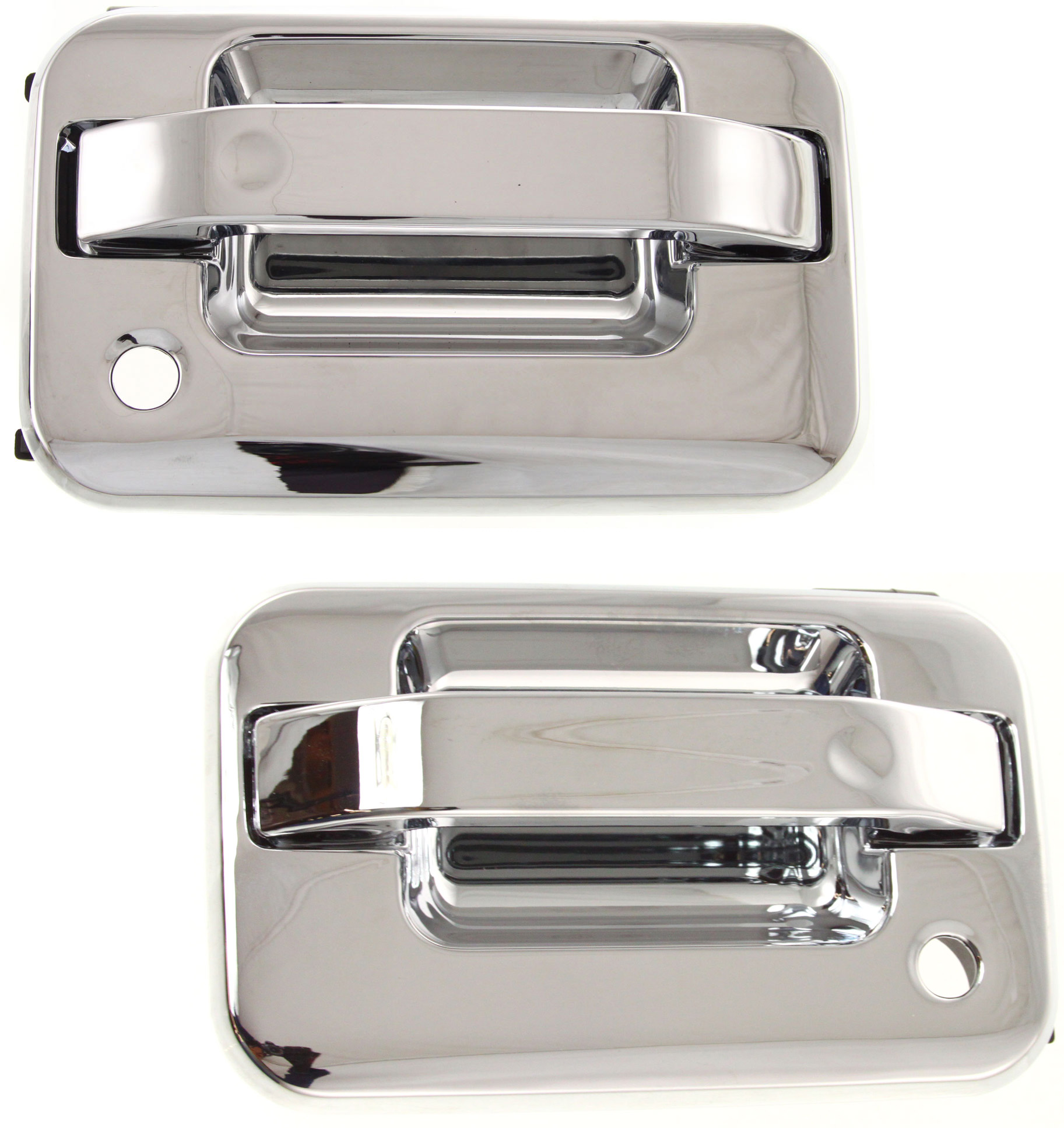 AM F 150-04-14 MARK LT 06-08 FRONT EXTERIOR DOOR HANDLE RH AND LH Chrome w Keyhole w Plastic Connector SKU SET ARBF462113C OEM CL3Z1522404AB PFM 8L3Z1522405A