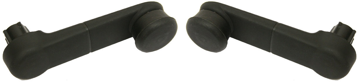 AM F 150-92-97 FRONT OR REAR WINDOW CRANK RH AND LH Textured Black Plastic SKU SET ARBF463203 Partslink FO1354103 OEM F7UZ1523342AAA