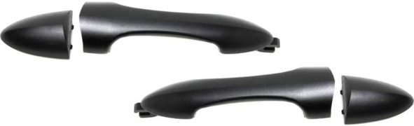 AM FOCUS 00-06 REAR DOOR HANDLE RH AND LH Outside Texturd Black w Cap Cover Pad and Handle SKU SET ARBF494704 Partslink FO1310125 OEM YS4Z5422404AAA PFM EC0258413HA