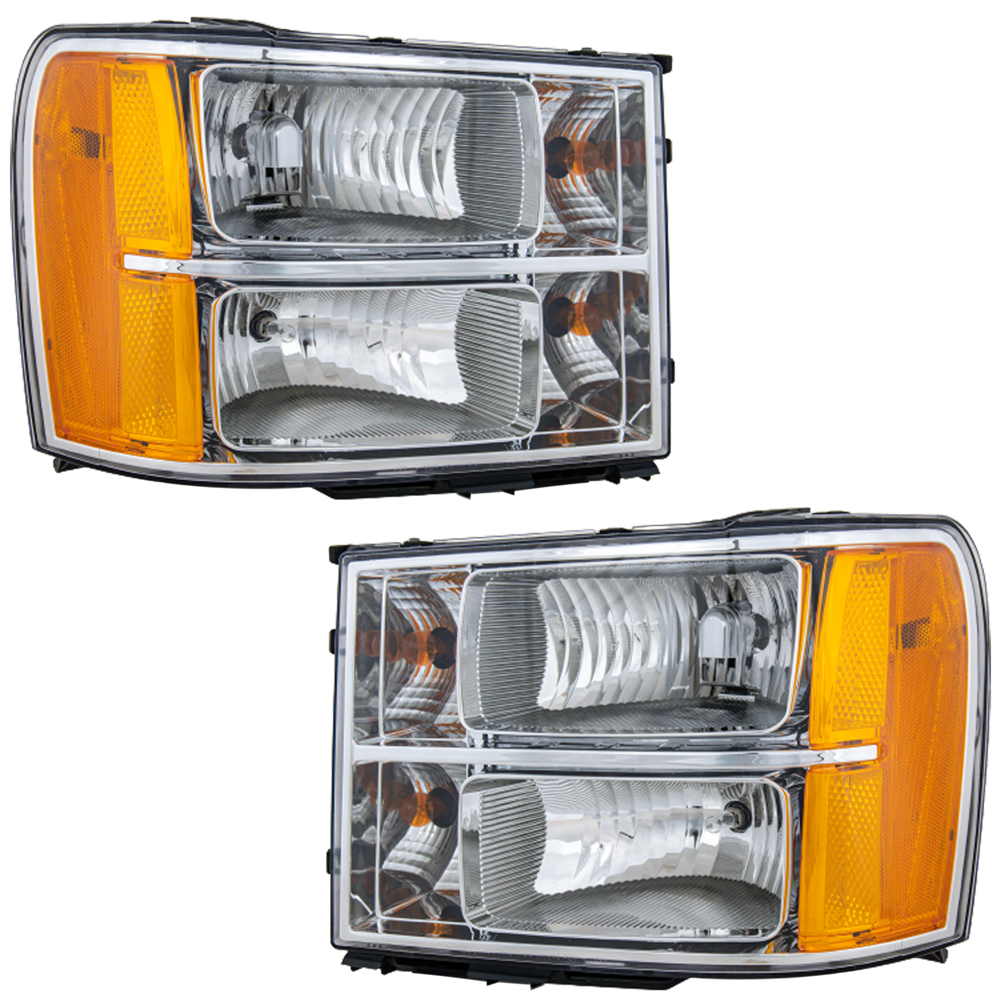 AM SIERRA 1500-07-13 SIERRA 2500 HD SIERRA 3500 HD 07-14 HEAD LAMP RH AND LH Assembly Halogen SKU SET ARBG100101 Partslink GM2502283 GM2503283 OEM 20980241-22853030