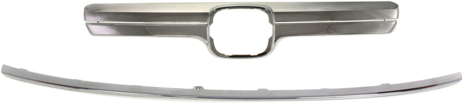 AM CR V 07-09 GRILLE MOLDING Upper and Lower Chrome EX EX L Models Japan Built SKU SET ARBH070701-2 Partslink HO1216108 HO1210124 OEM 71127SWA003-71122SWA003