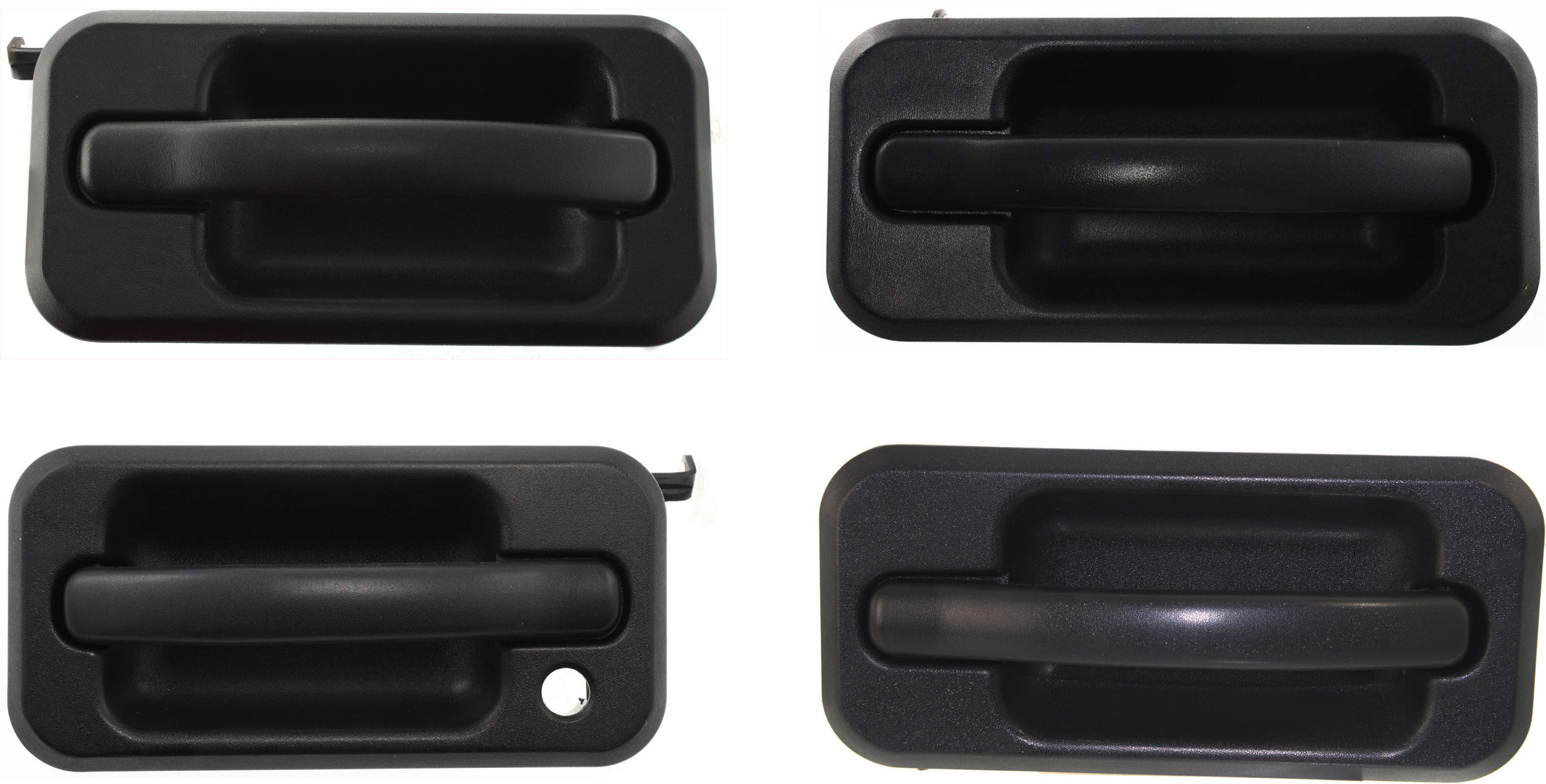 AM H2-03-09 FRONT AND REAR DOOR HANDLE RH AND LH Set of 4 Outside Textured Black w o Chrome Trim Package SKU SET ARBH462105-4 Partslink HU1310102 HU1521102 HU1520102 OEM 10360326-15104792-15104796-151