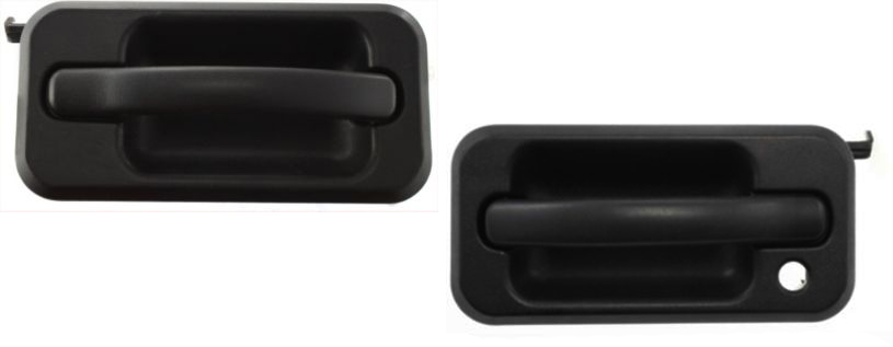 AM H2-03-09 FRONT EXTERIOR DOOR HANDLE RH AND LH Textured Black w o Key hole SKU SET ARBH462105 Partslink HU1310102 OEM 10360326-15104792