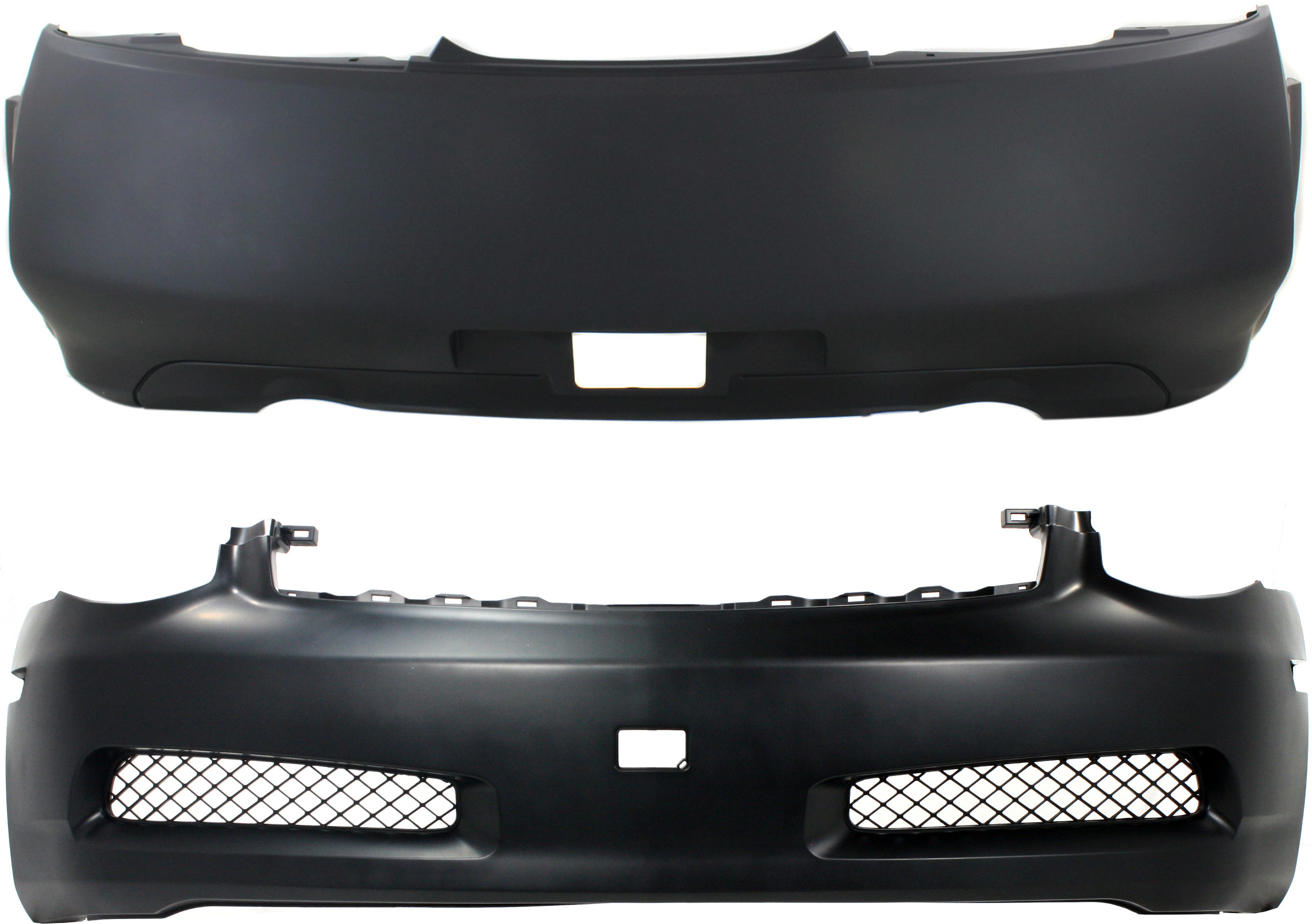 AM G35-03-07 FRONT AND REAR BUMPER COVER Primed Coupe SKU SET ARBI010302P 2 Partslink IN1000122 IN1100117 OEM 62022AM840-85022AM840