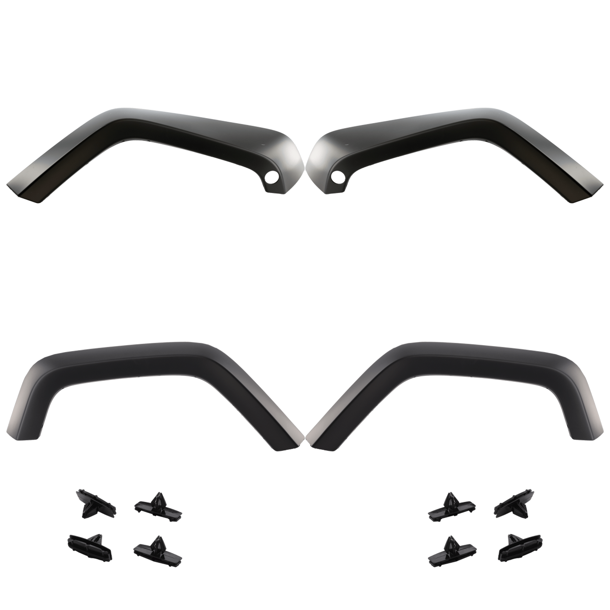 AM WRANGLER 07-17 WRANGLER JK 18-18 FRONT AND REAR WHEEL OPENING MOLDING RH AND LH OE Style Primed CAPA SKU SET ARBJ553901Q 4 Partslink CH1268108C CH1269108C CH1768103C CH1769103C OEM 5KC84TZZAH 5KC84TZZAG 5KC85TZZ