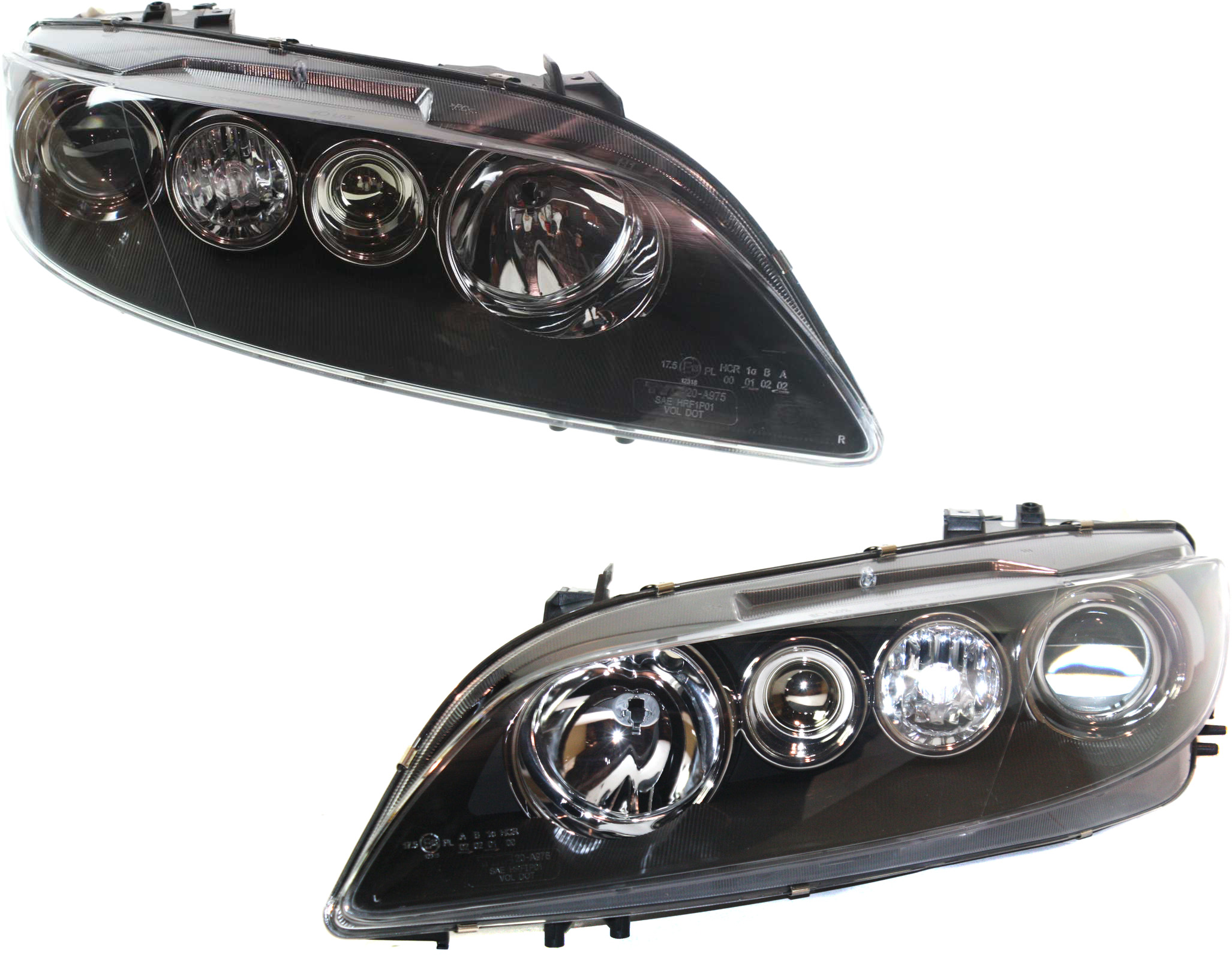 AM MAZDA 6-06-08 HEAD LAMP RH AND LH Lens and Housing Halogen Sport Type SKU SET ARBM100109 Partslink MA2502135 MA2503135 OEM GP7B510L0B GP7B510K0B