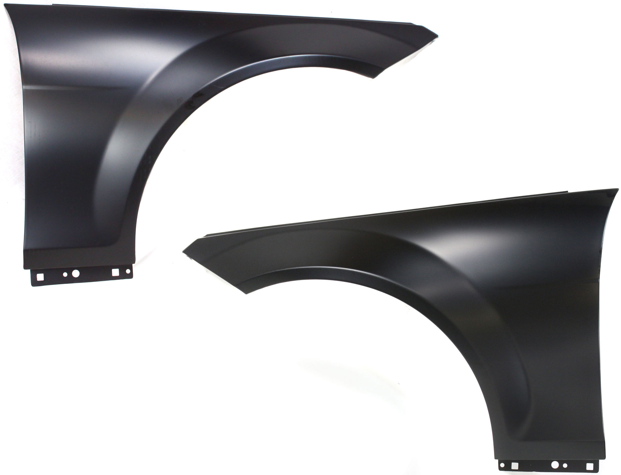AM C CLASS 08-15 FRONT FENDER RH AND LH Primed Aluminum w o Signal Light Hole SKU SET ARBM220103 Partslink MB1240132 MB1241132 OEM 2048801318-2048801418
