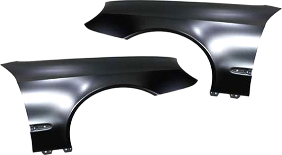AM E CLASS 03-09 FRONT FENDER RH AND LH Primed Sedan Wagon Aluminum SKU SET ARBM220107 Partslink MB1240129 MB1241129 OEM 2118801318-2118801418