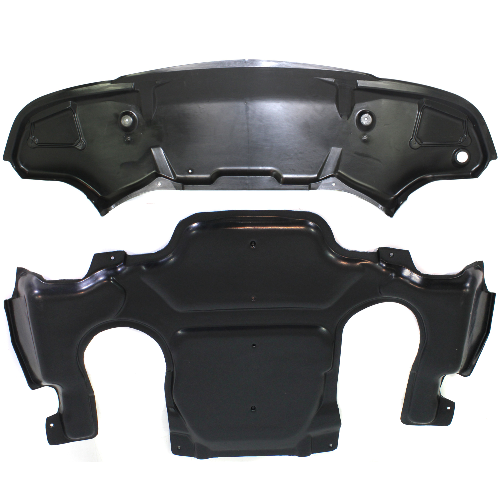 AM E CLASS 03-09 ENGINE SPLASH SHIELD Set of 2 Front and Rear Under Cover SKU SET ARBM310103-2 Partslink MB1228104 MB1228145 OEM 2115204423-2115242830