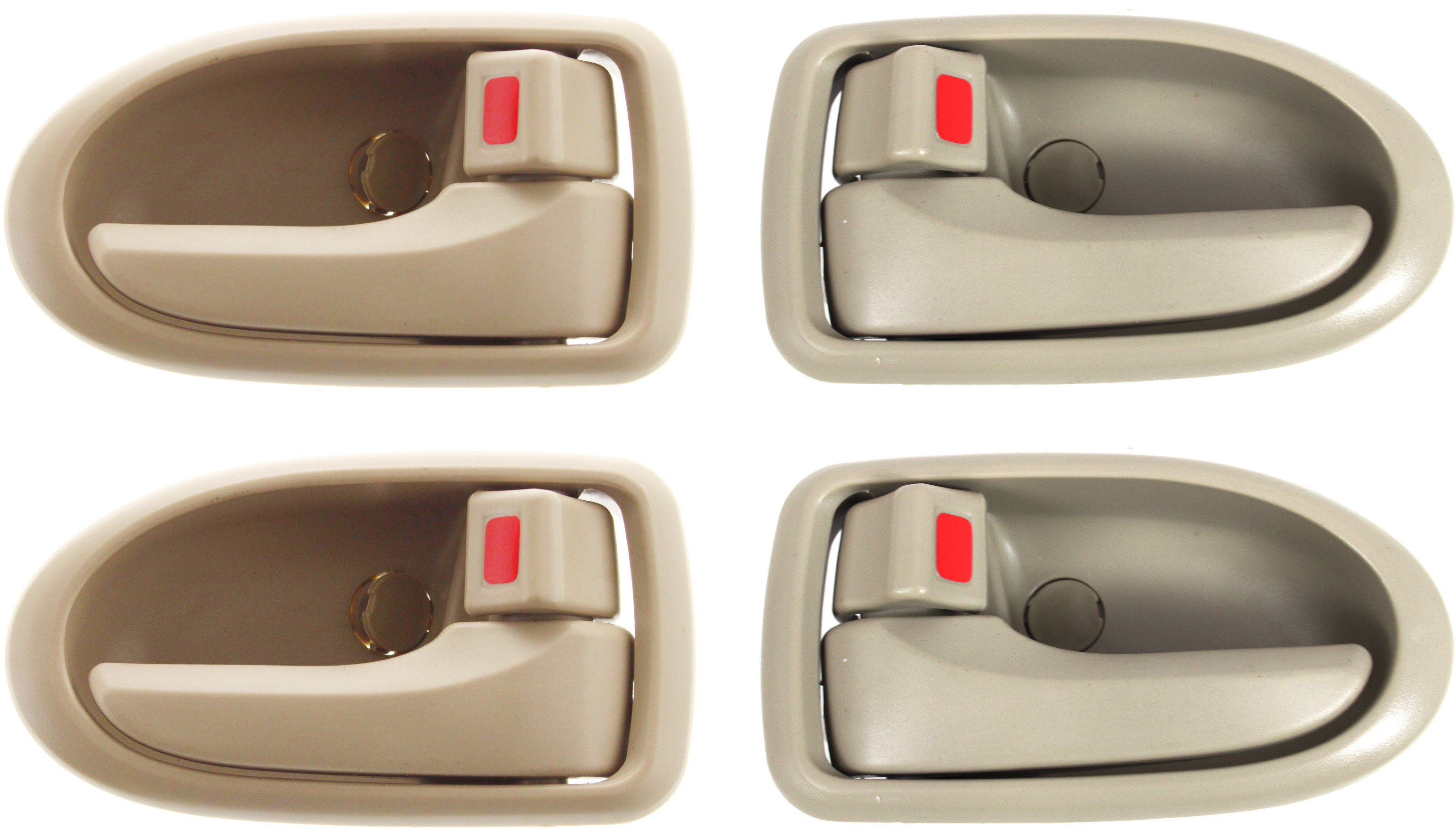 AM MPV 00-06 FRONT AND REAR DOOR HANDLE RH AND LH Set of 4 Inside Beige SKU SET ARBM462105-4 Partslink MA1353104 MA1352104 OEM LC6358330C80 LC6359330C80