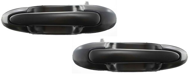 AM MPV 00-06 REAR EXTERIOR DOOR HANDLE RH AND LH Smooth Black Plastic SKU SET ARBM491301 Partslink MA1513101 MA1513100 OEM LC7072410G08 LC7072410G46 LC70