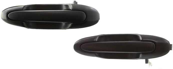AM MPV 00-01 REAR EXTERIOR DOOR HANDLE RH AND LH Textured Black Plastic DX Model SKU SET ARBM491311 Partslink MA1521113 MA1520113 OEM LC6272410H LC6273410H