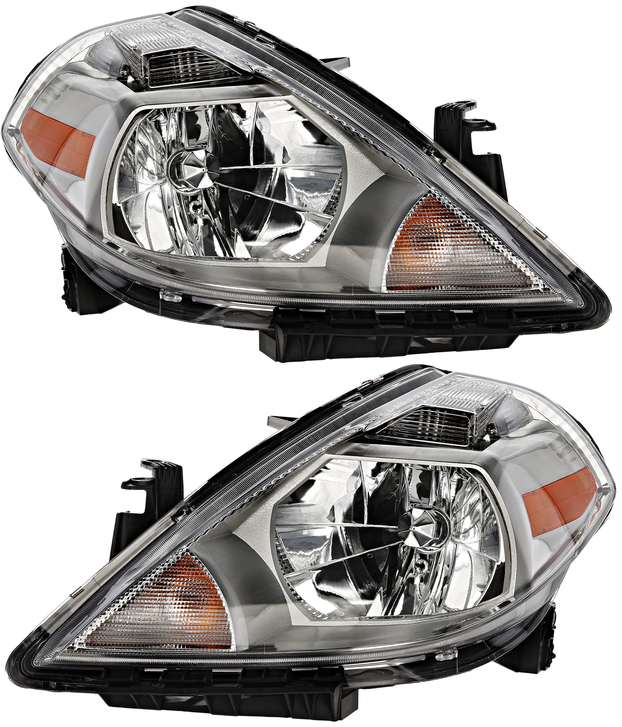 AM VERSA 07-12 HEAD LAMP RH AND LH Assembly Halogen Hatchback Sedan 07-11 CAPA SKU SET ARBN100109Q Partslink NI2502165C NI2503165C OEM 26060EM30A 26010EM30A