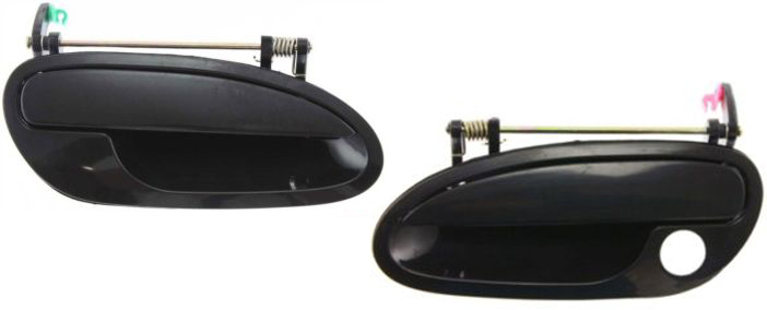 AM GTO 04-06 EXTERIOR FRONT DOOR HANDLE RH and LH Smooth Black Plastic SKU SET ARBP462109 Partslink GM1311157 GM1310157 OEM 92085573-92085572