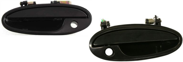 AM BONNEVILLE LESABRE 00-05 FRONT EXTERIOR DOOR HANDLE RH AND LH Smooth Black w Keyhole Plastic SKU SET ARBP462111 Partslink GM1311138 GM1310138 OEM 25698961-25698962