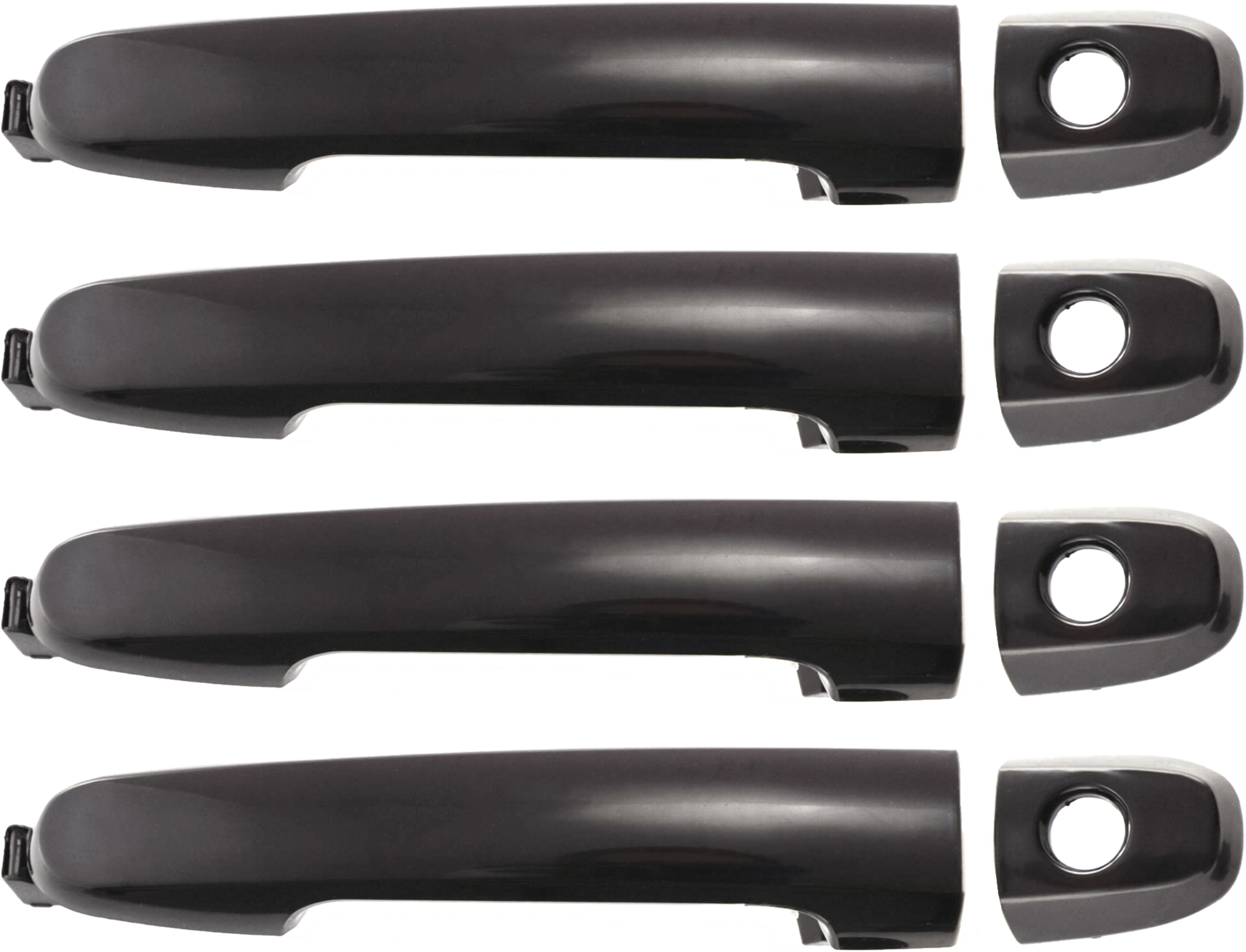 AM RAV4-01-12 XB 08-15 FRONT EXTERIOR DOOR HANDLE LH Smooth Black w Keyhole Set of 4 SKU SET ARBP462116-4 A OEM 88971449 PFM