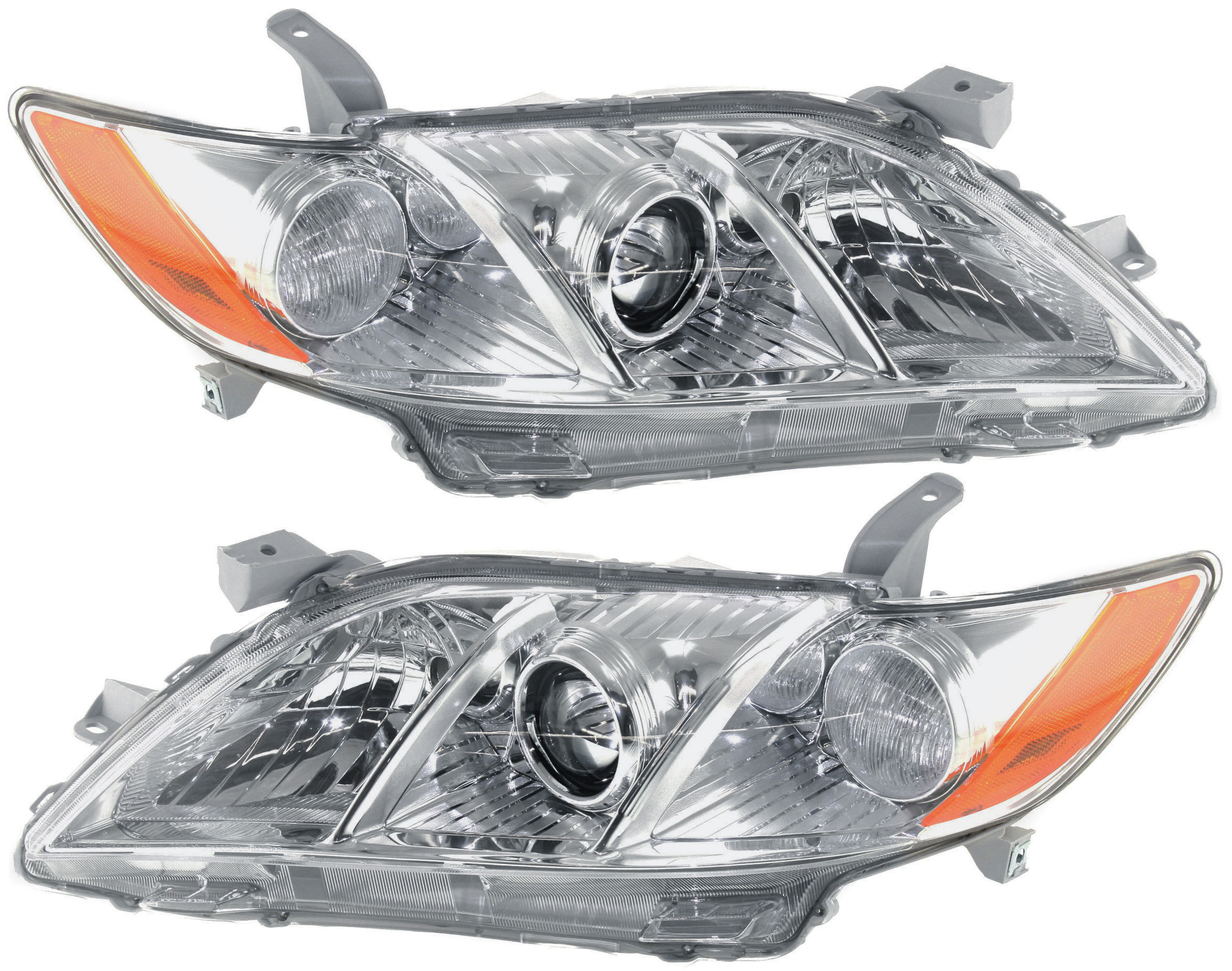AM CAMRY 07-09 HEAD LAMP RH AND LH Lens and Housing Base CE LE XLE Models USA Built Vehicle SKU SET ARBT100105 Partslink TO2518105 TO2519105 OEM 8117006201-8113006201