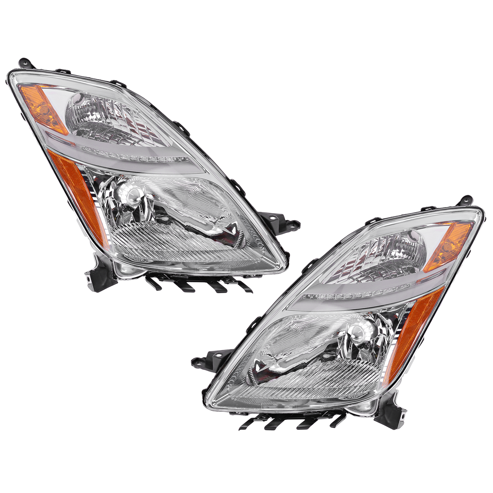 AM PRIUS 06-09 HEAD LAMP RH AND LH Lens and Housing Halogen w o HID Lights From 11-05 SKU SET ARBT100111 Partslink TO2518110 TO2519110 OEM 8117047160-8113047160