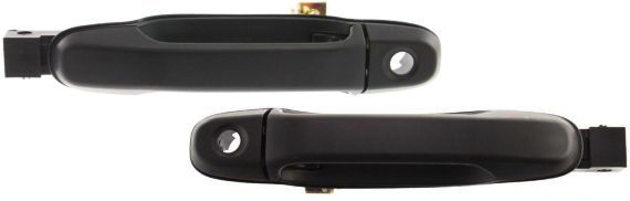 AM PREVIA 91-97 FRONT EXTERIOR DOOR HANDLE RH AND LH Textured Black w Keyhole Plastic SKU SET ARBT462131 Partslink TO1311119 TO1310119 OEM 6921095D00-6922095D00